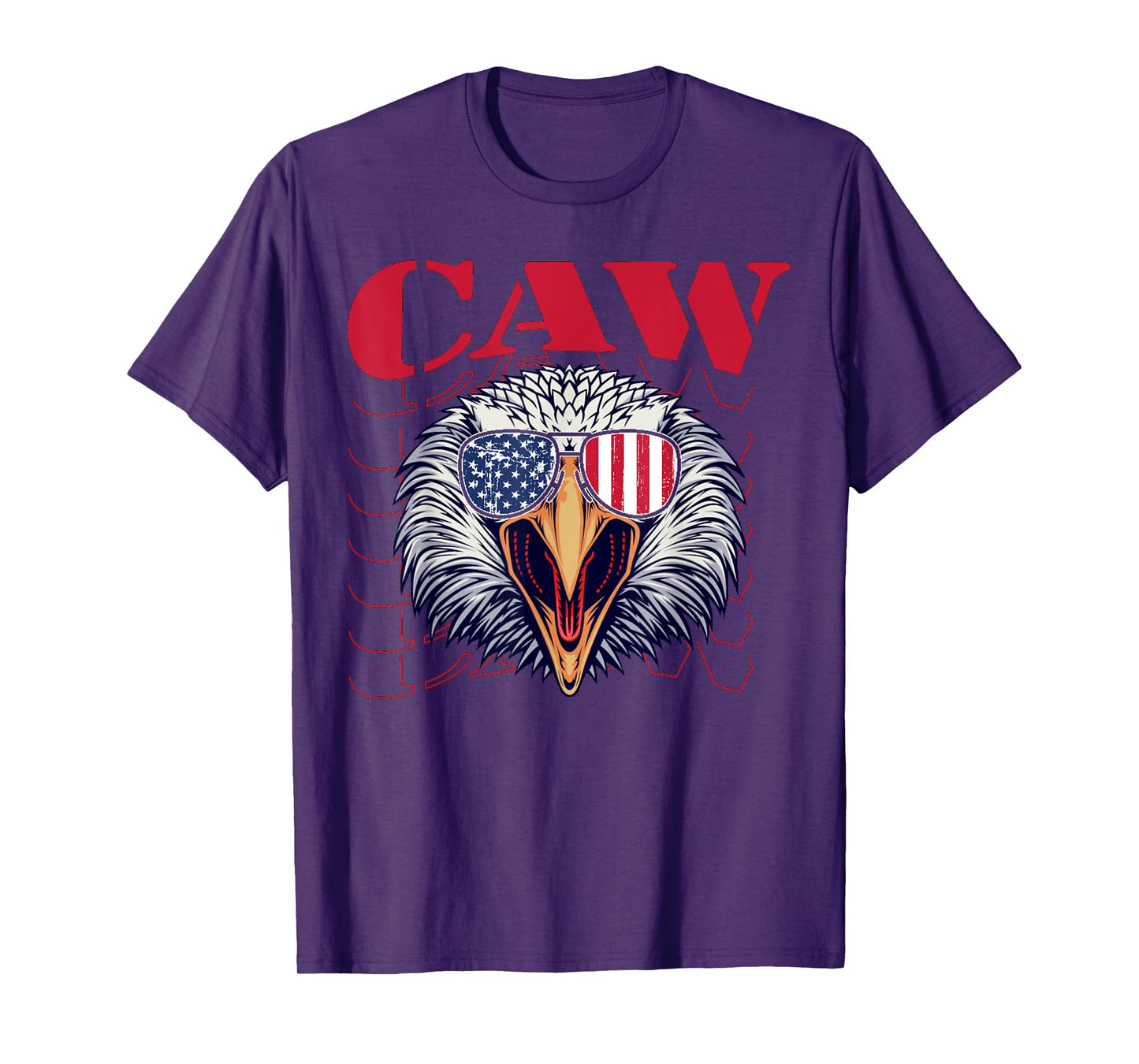 4th Of July Eagle Caw Retro American Flag Mens T-Shirt