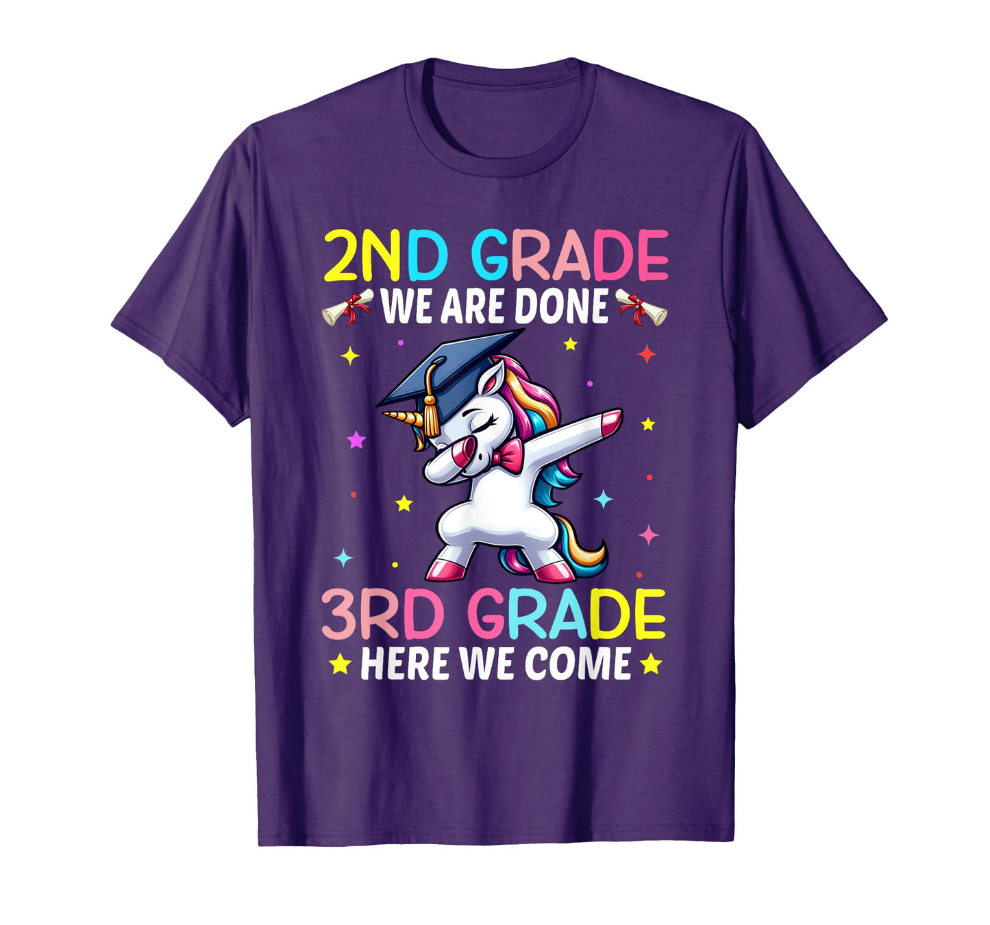 Girls 2nd Grade Graduation Unicorn Outfit Hello 3rd Grade T-Shirt