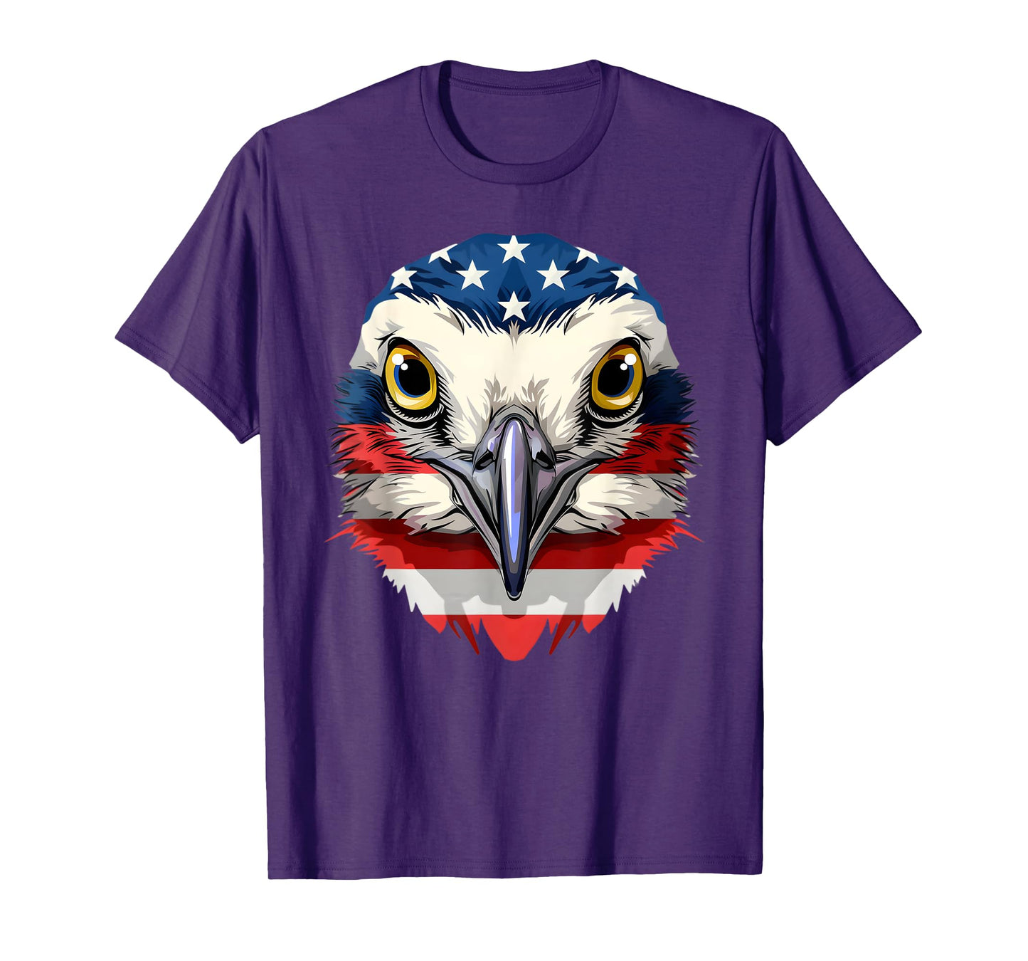 American Flag Killdeer Face Patriotic Bird Face 4th Of July T-Shirt