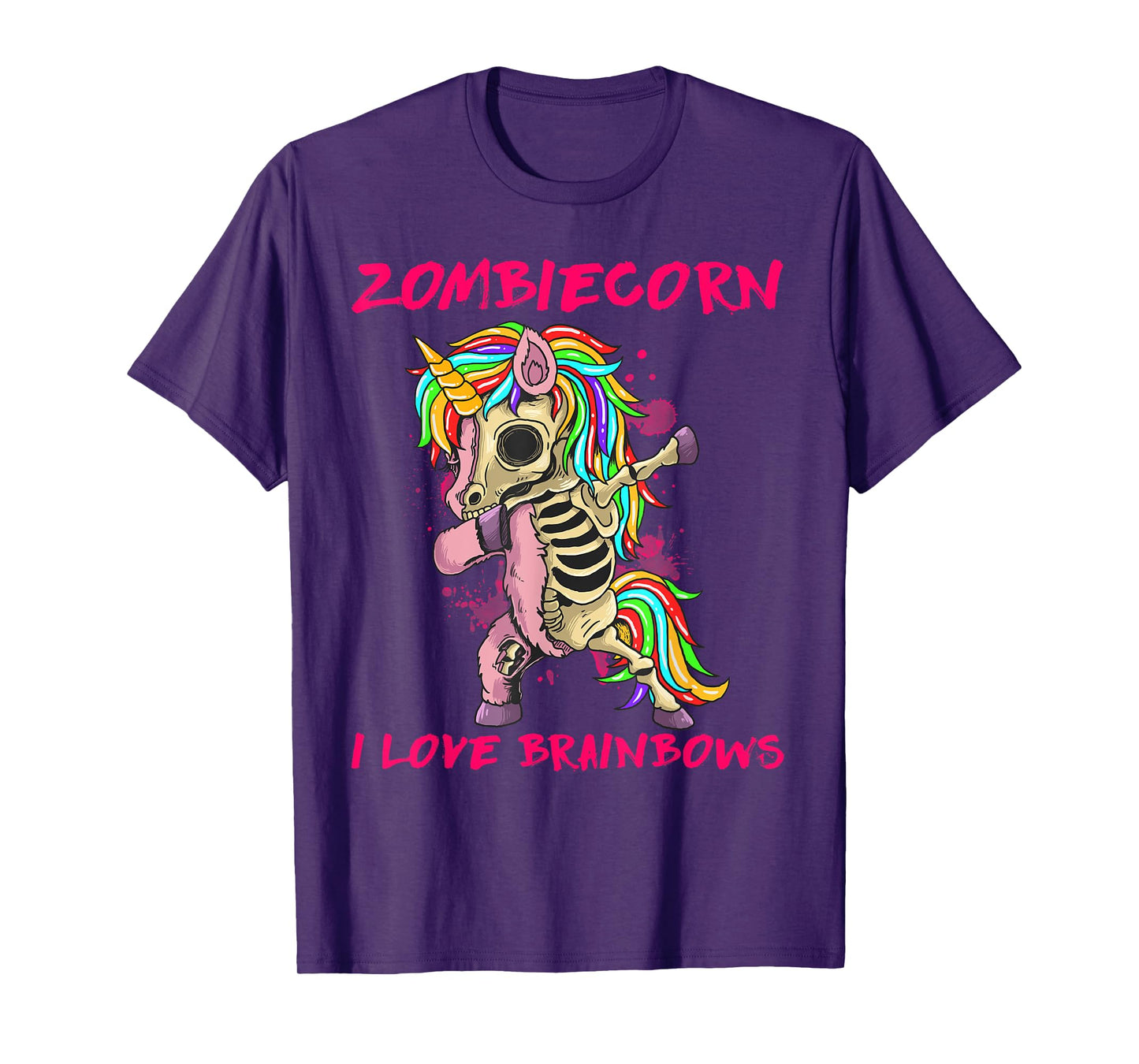 Zombiecorn I Love Brainbows Zombie Halloween Unicorn Lovers T-Shirt