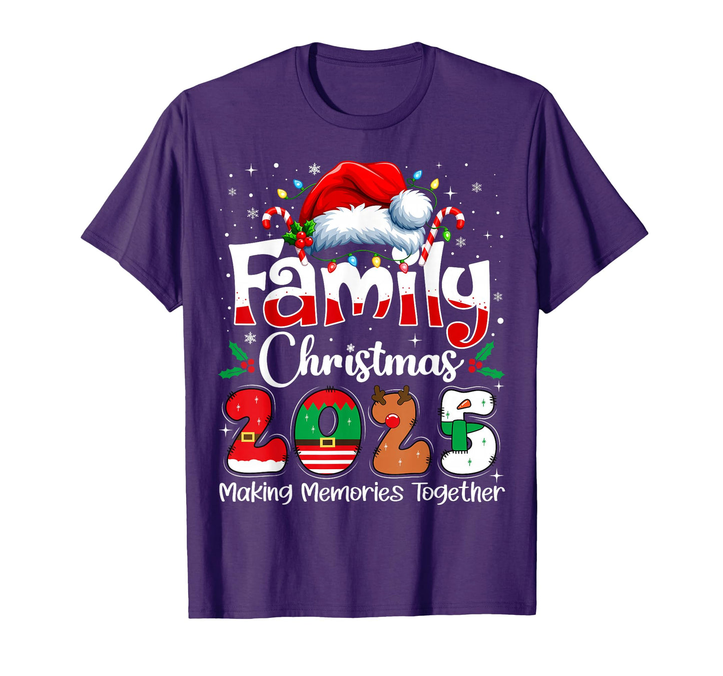 Family Christmas 2025 Matching Outfit Xmas Squad Santa T-Shirt