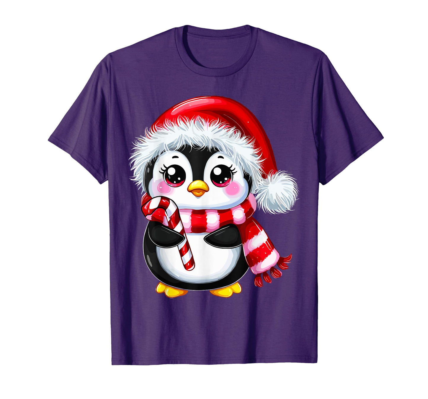 Penguin Christmas Lover Unisex-Adult T-Shirt Black Small Modern Casual Cartoon Christmas Winter Pull On 1 Count 0 Pockets Lightweight Unique Design Slightly Stretchable T-Shirt
