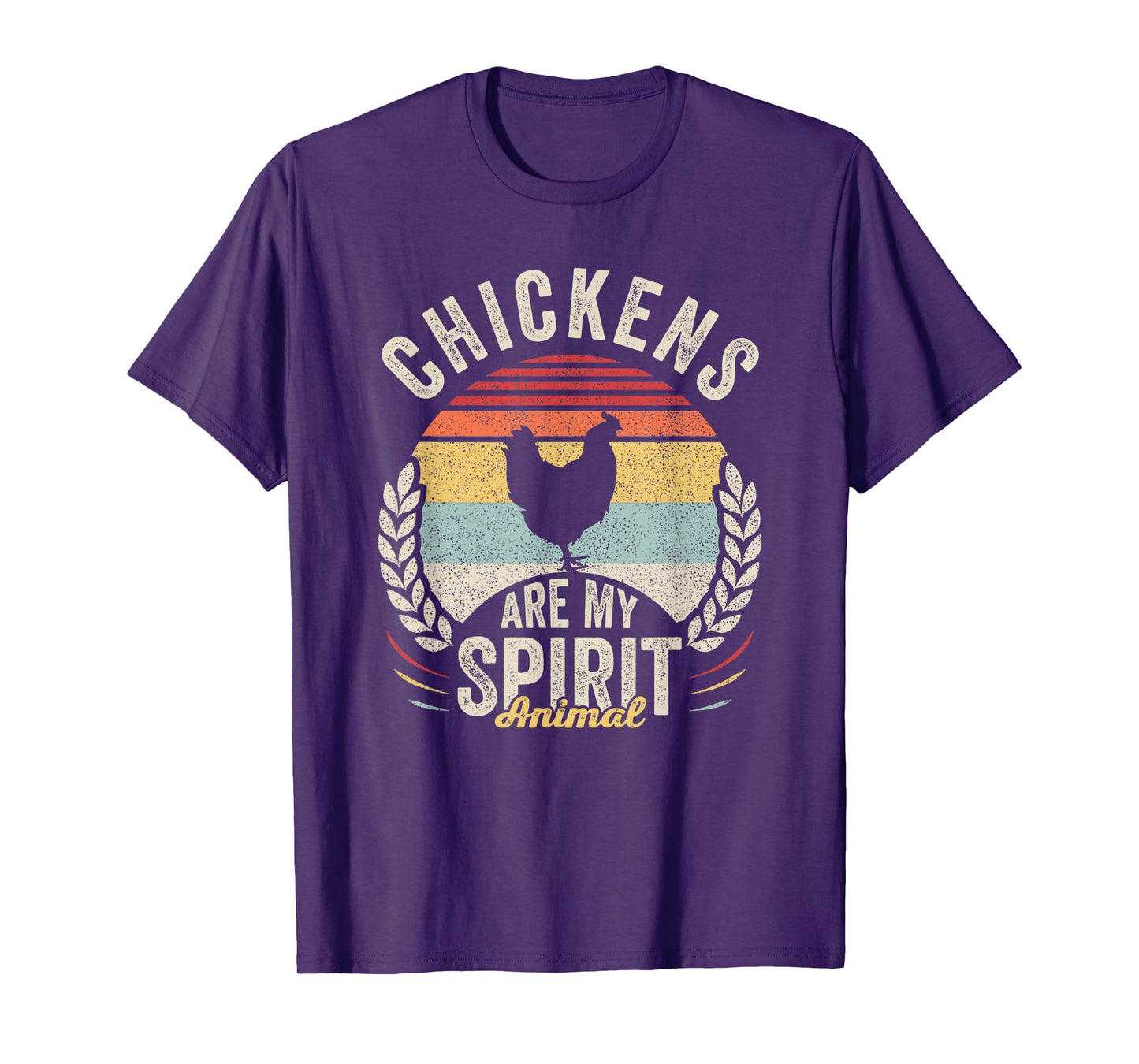 Vintage Retro Chickens Are My Spirit Animal Chicken Lover T-Shirt