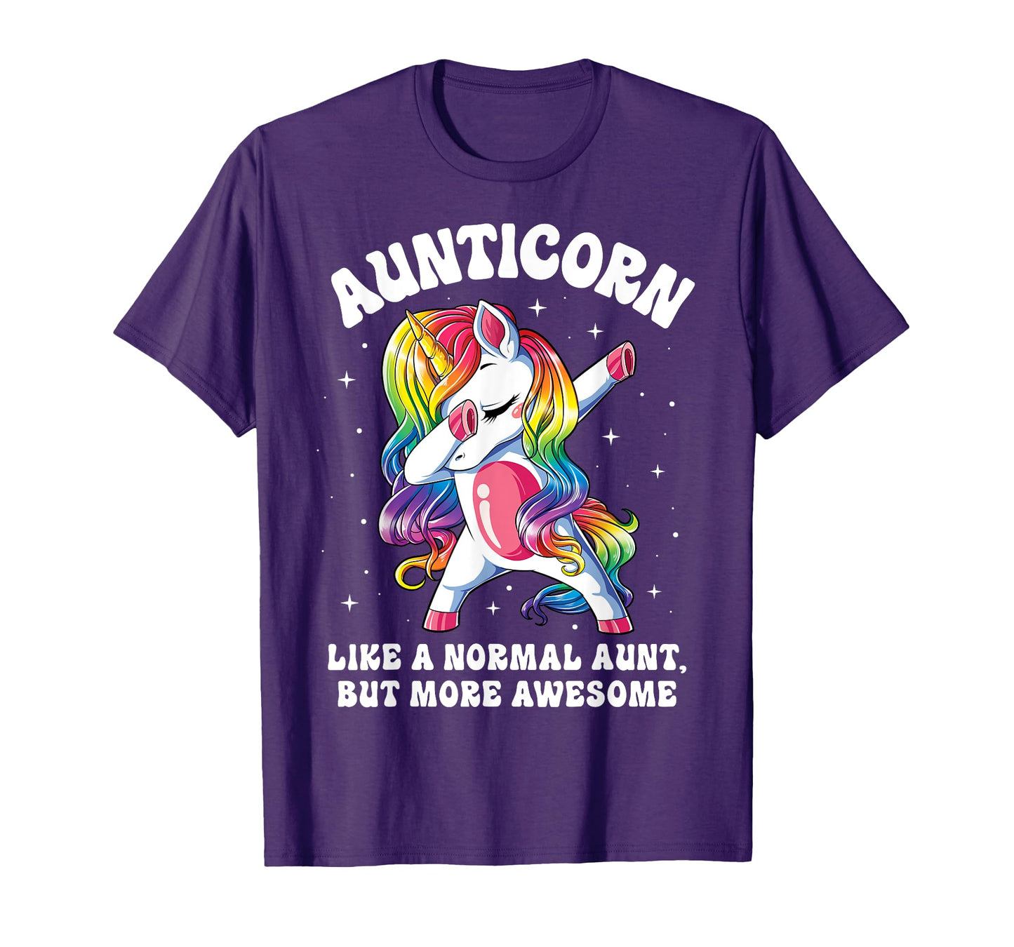 Aunticorn Like Normal Aunt But More Awesome Dabbing Unicorn T-Shirt