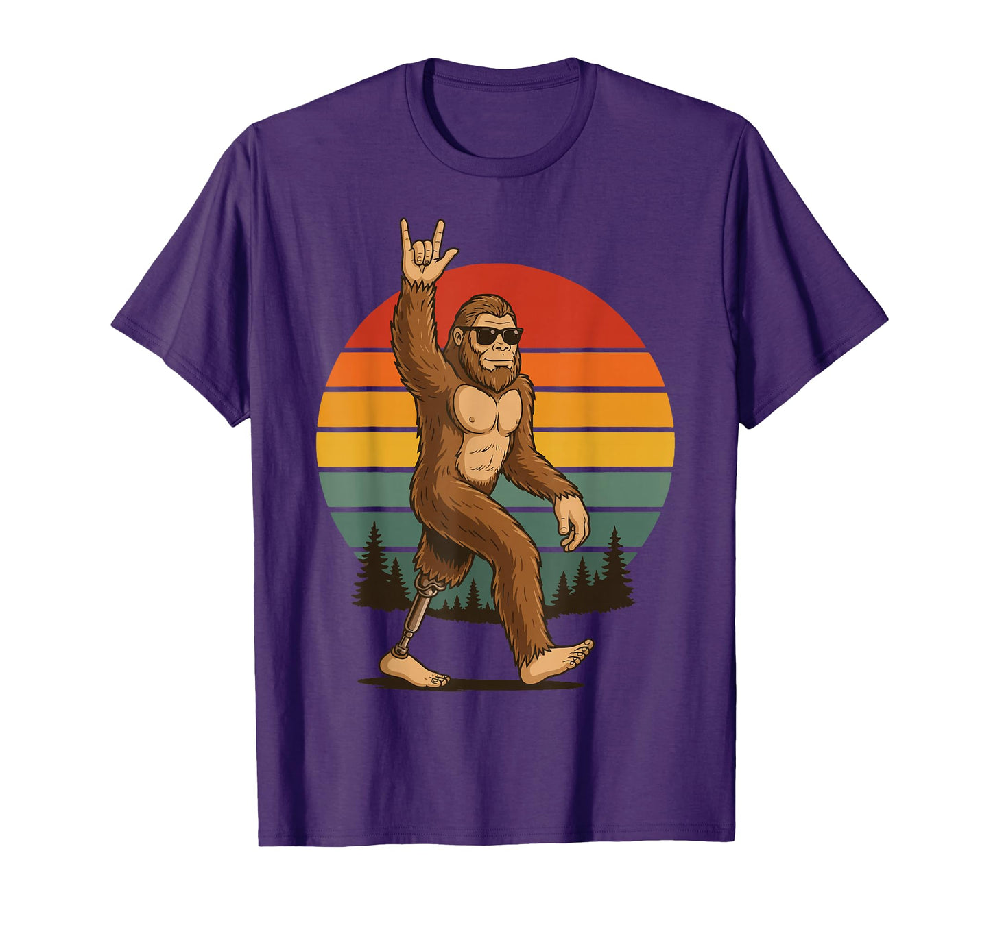 Bigfoot Amputee Retro Sasquatch T-Shirt