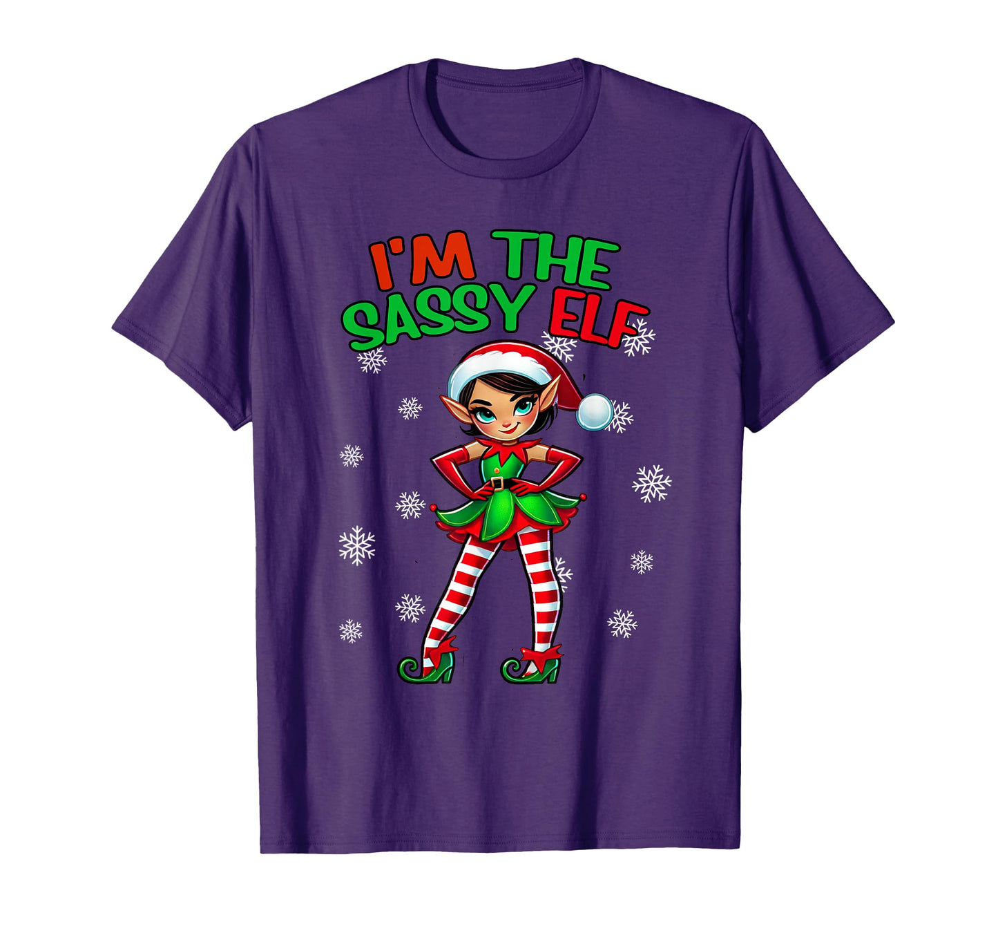 I'm The Sassy Elf Shirt Christmas Pajama Xmas PJ T-Shirt