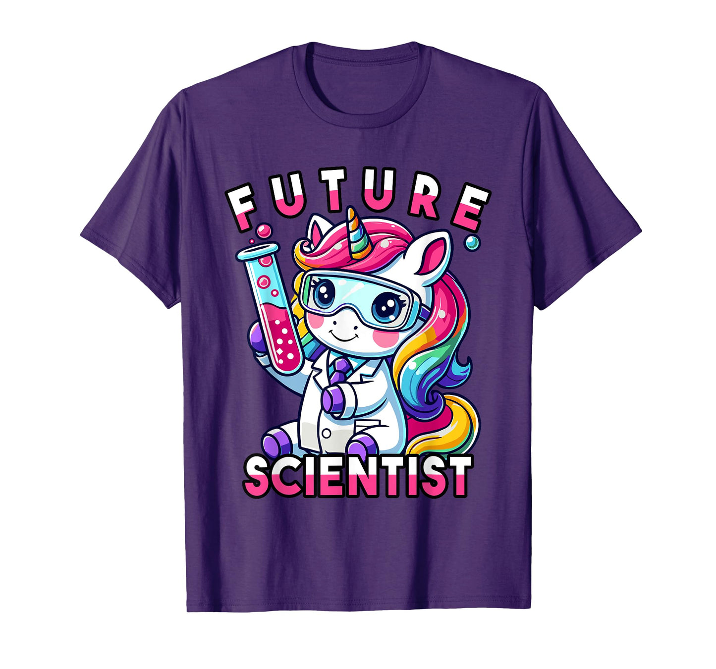 Future Scientist Girls Unicorn Science-Inspired Graphic T-Shirt