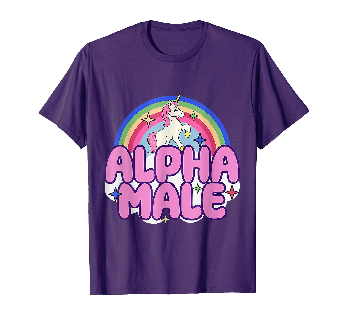 Ironic Alpha Male Unicorn Rainbow For Men Women T-Shirt