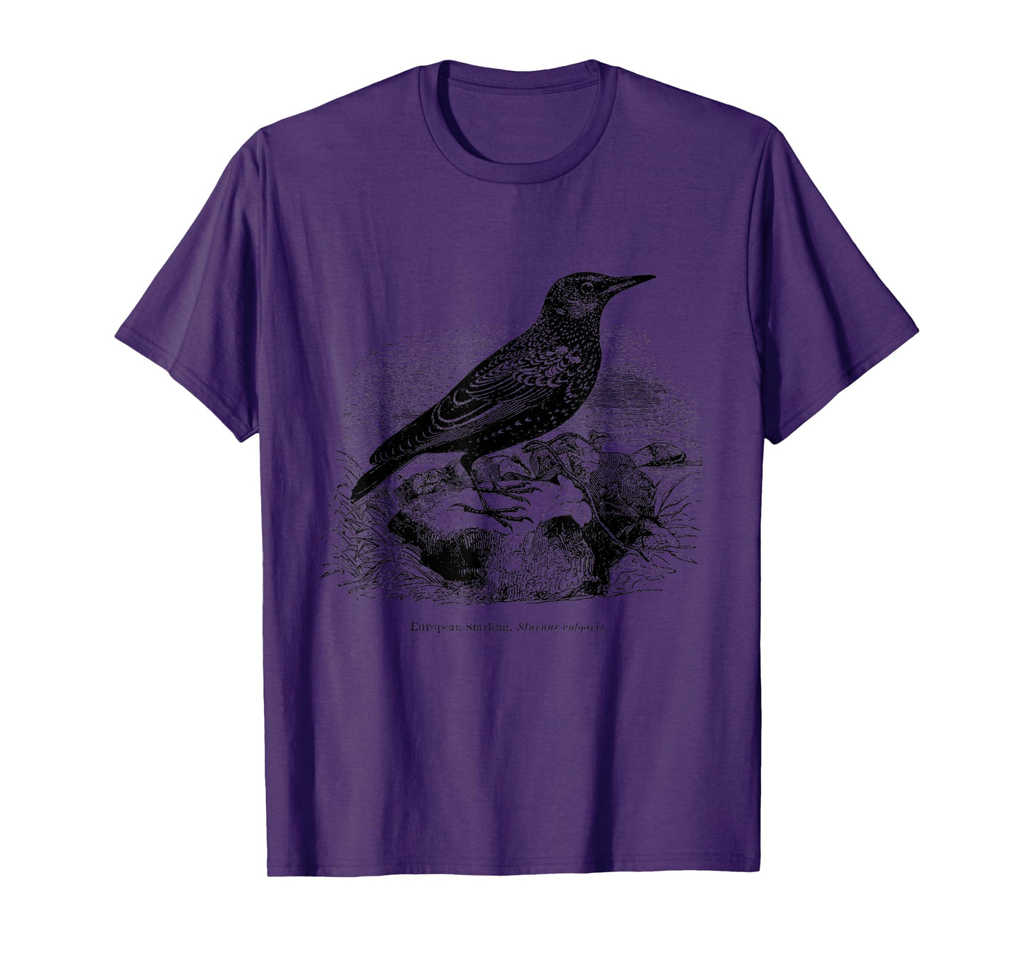 Common European Starling Vintage Bird Art Tee T-shirt T-Shirt