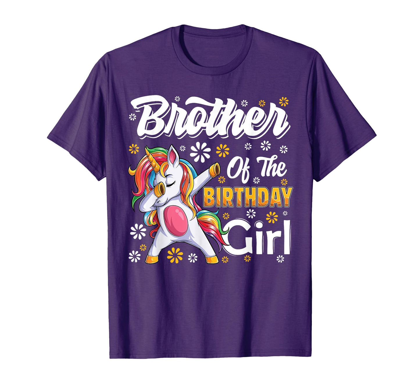 awesome dabbing unicorn birthday Brother Family Matching T-Shirt
