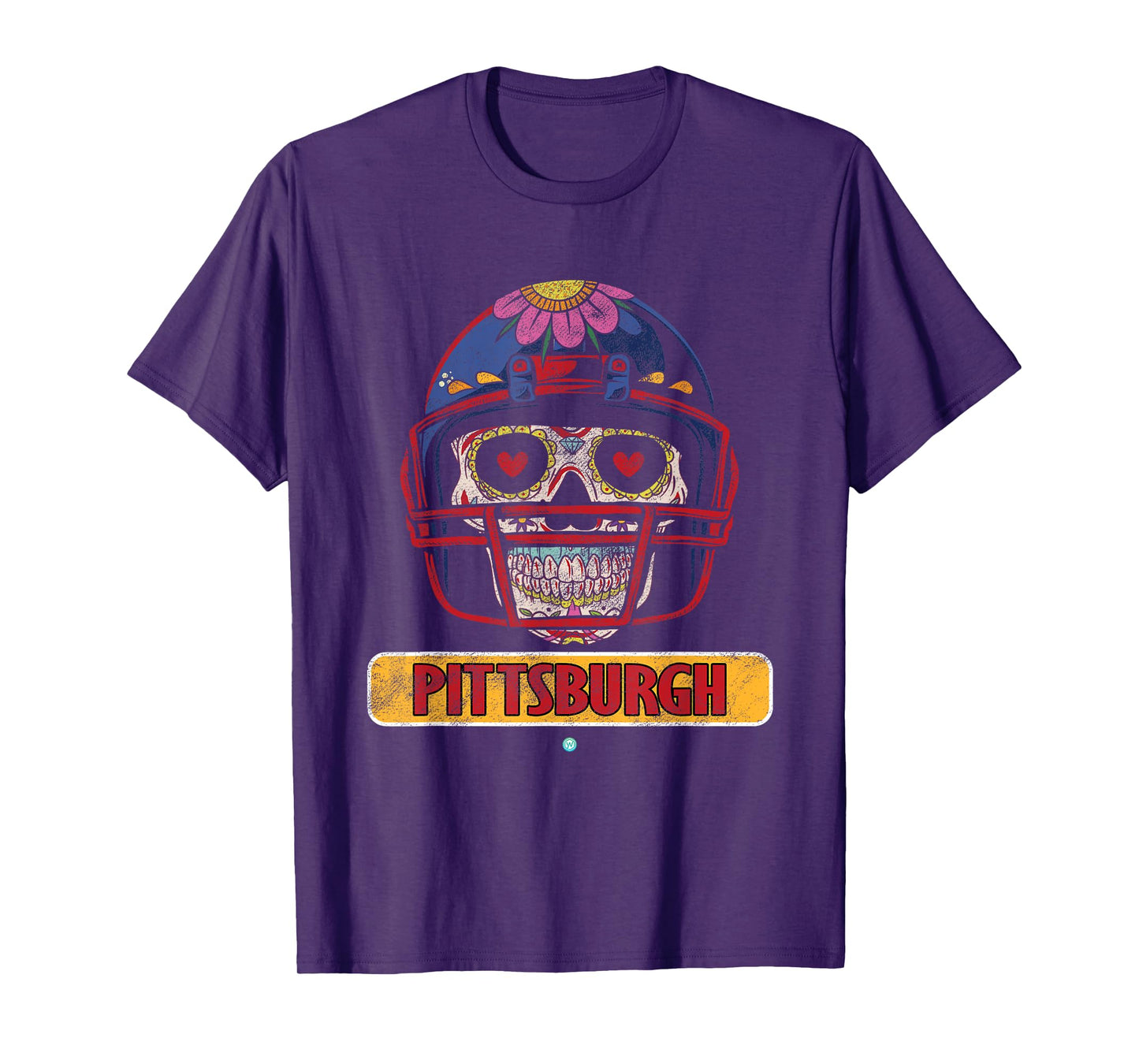 Pittsburgh Football Helmet Sugar Skull Gift T-Shirt