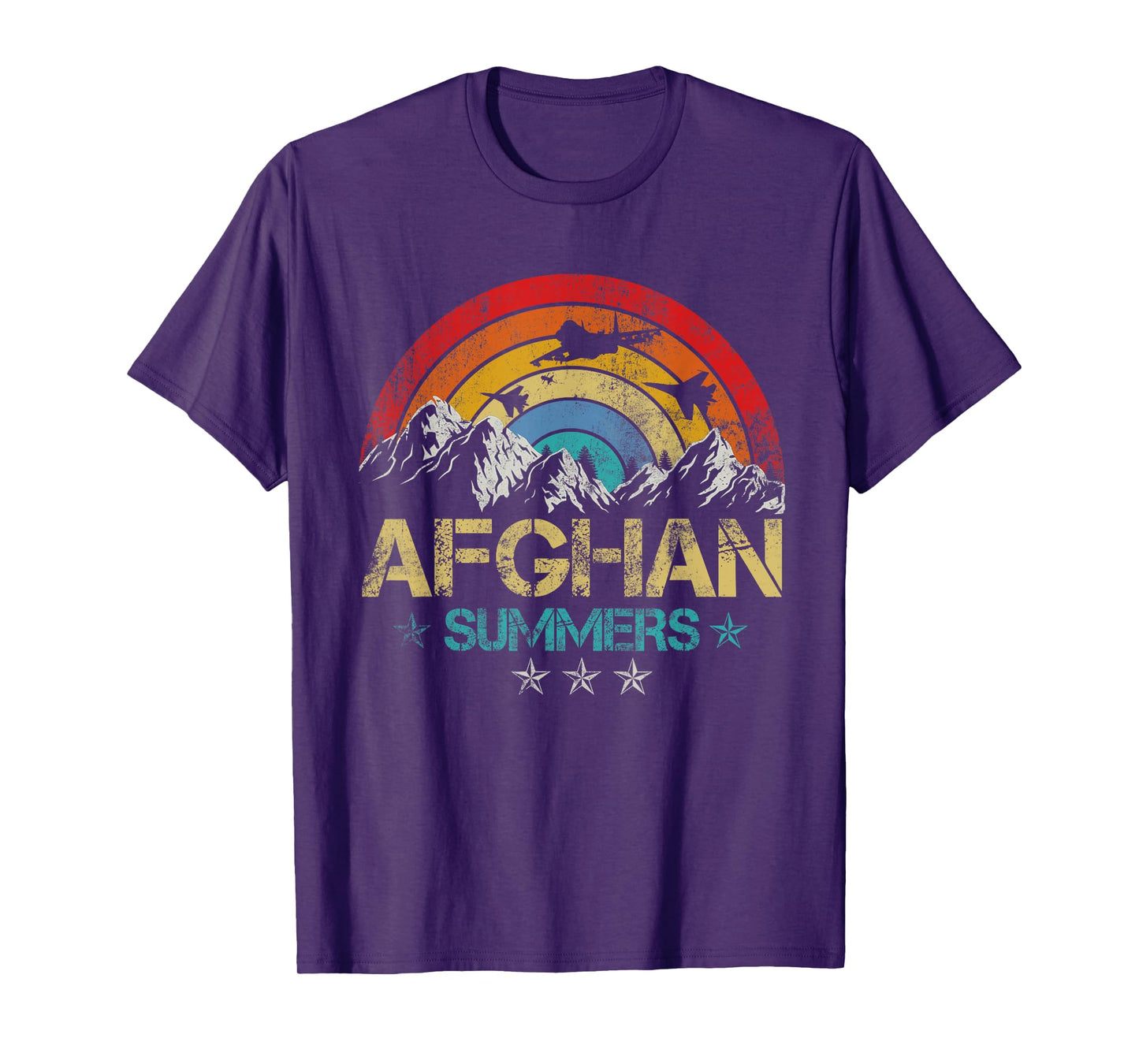 Afghanistan Summer Veteran Fighter Jet Patriotic 4th of July T-Shirt