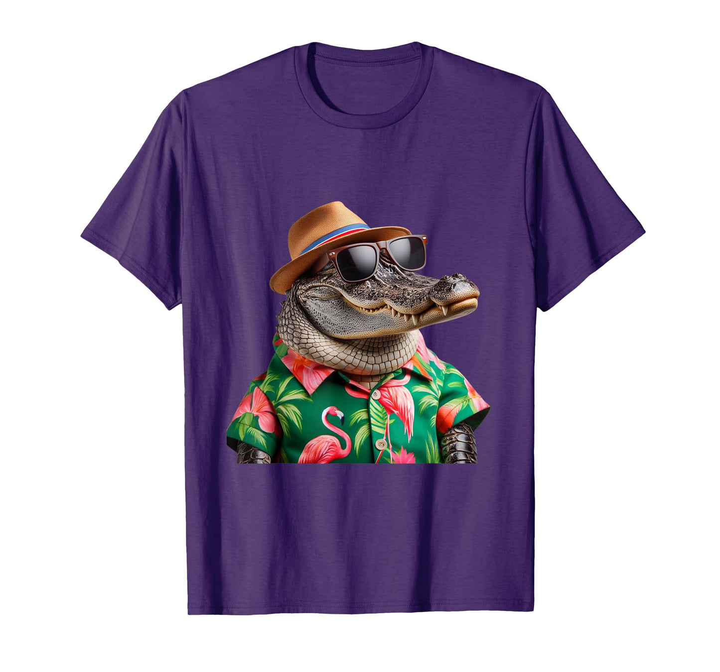 Florida Alligator Hawaiian Shirt Funny Vacation Gator Art T-Shirt