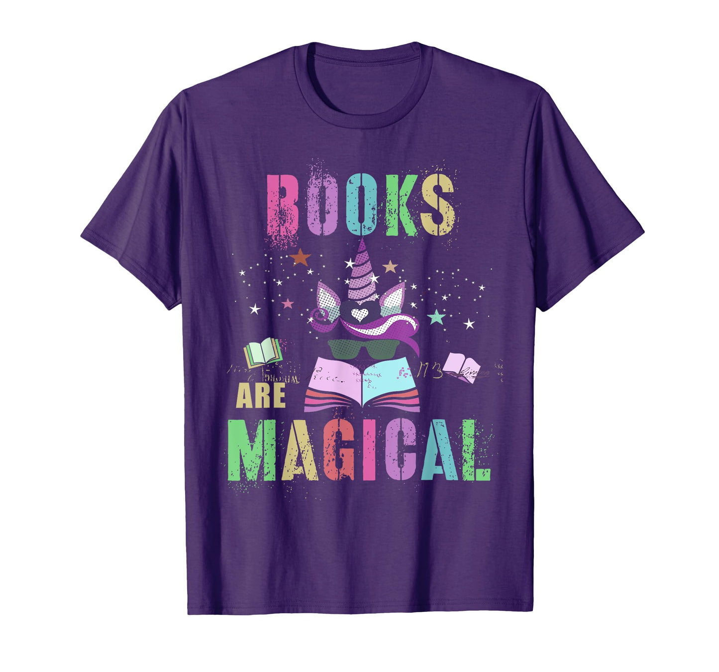 Funny BOOKS ARE MAGICAL I'm Unicorn School Library Squad T-Shirt