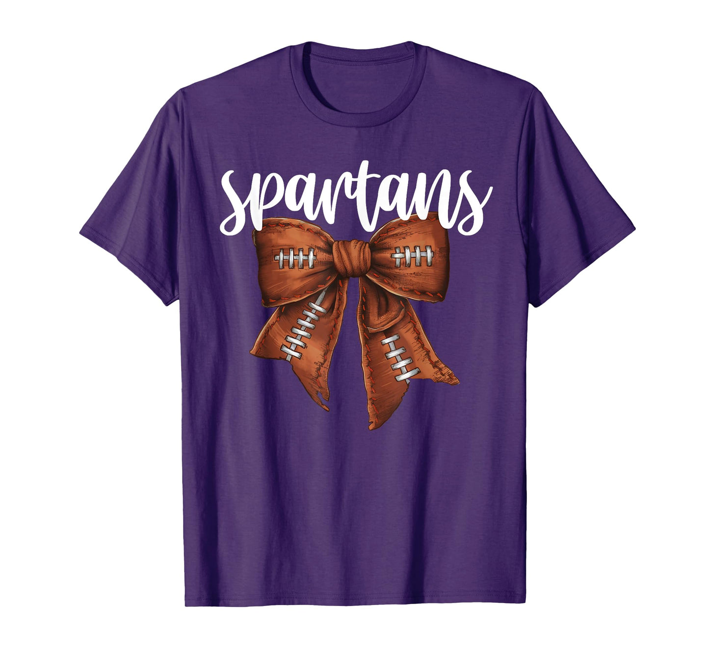 Spartans Football Bow School Spirit Team Mascot Game Night T-Shirt