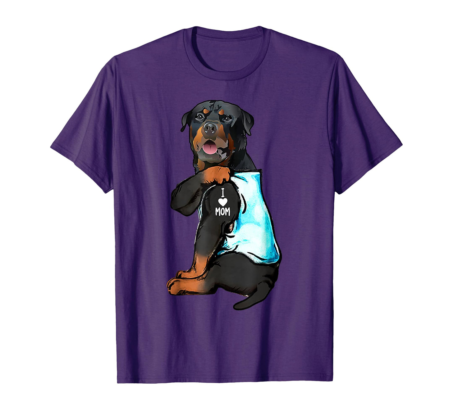 Rottweiler I Love Mom Tattoo T-Shirt