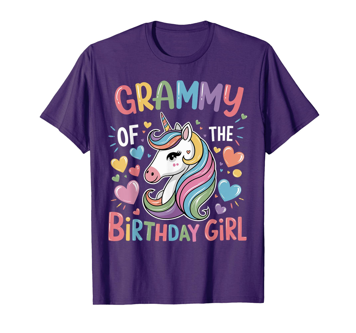 Grammy of The Birthday Girl Matching Unicorn Bday Grandma T-Shirt