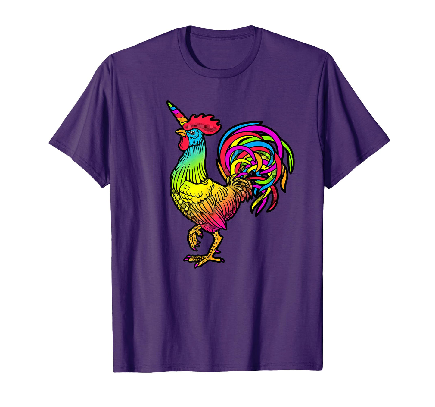 Chicken Unicorn Rainbow Rooster Graphic T-Shirt T-Shirt
