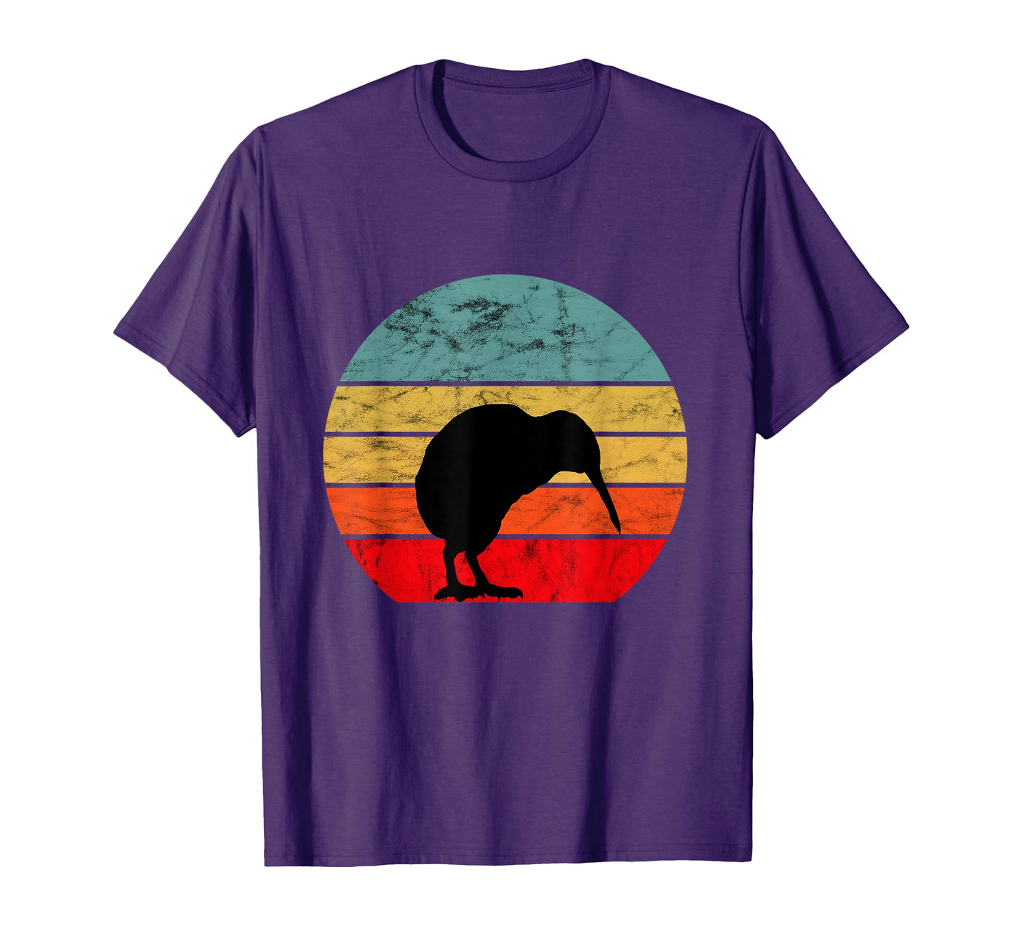 Kiwi Bird Retro Vintage Sunset New Zealand Animals Kiwi Bird T-Shirt