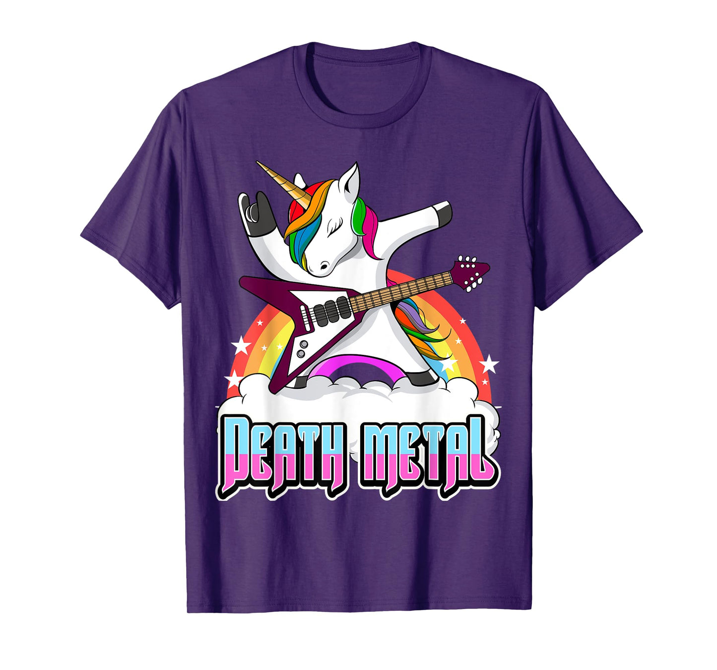 Death Metal Unicorn Funny Metal Heat Hard Rock T-Shirt