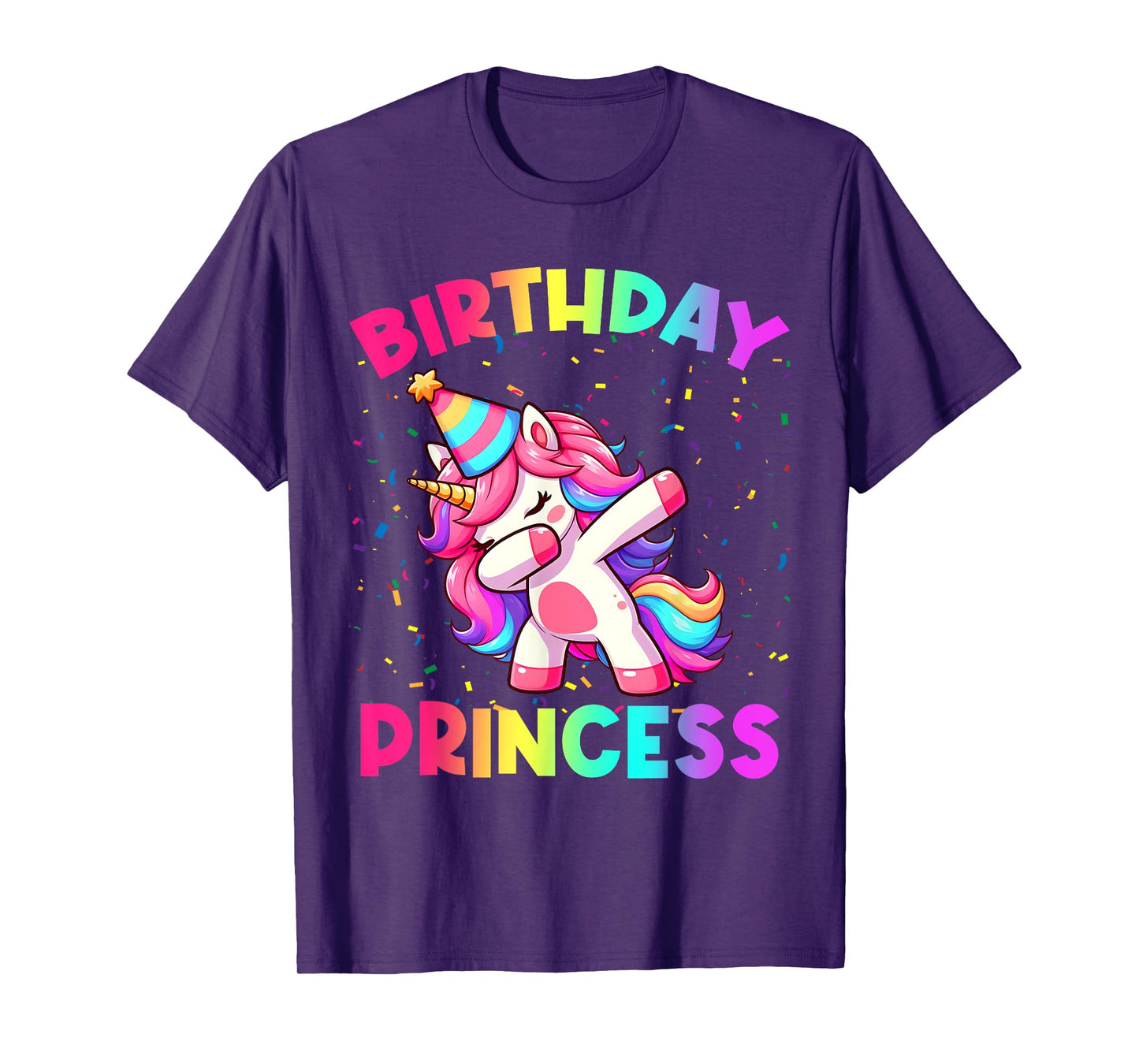Birthday Princess Unicorn Party Funny Girls Kids T-Shirt