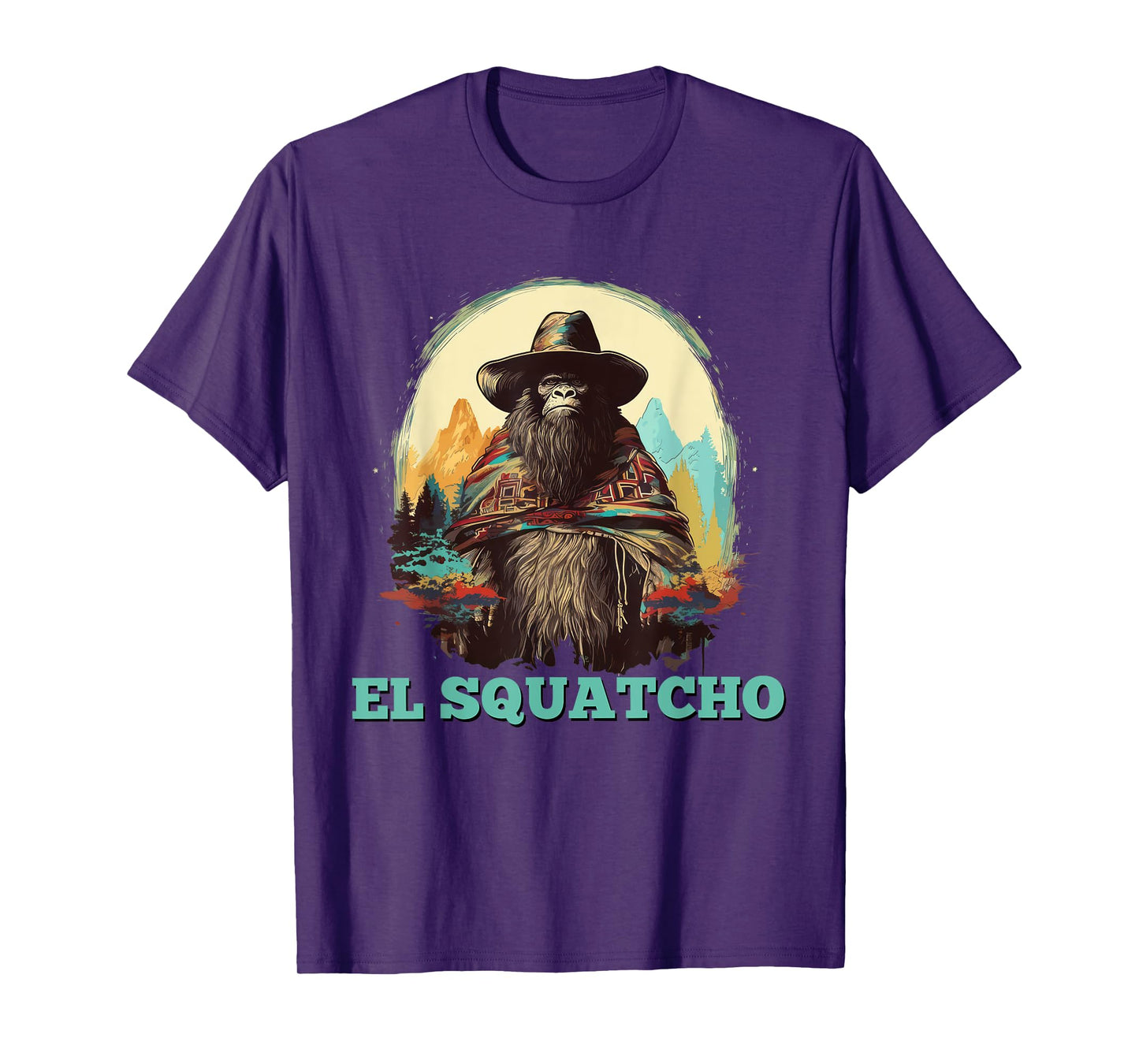 El Squatcho Vintage Bigfoot Western Mexican Sasquatch Funny T-Shirt