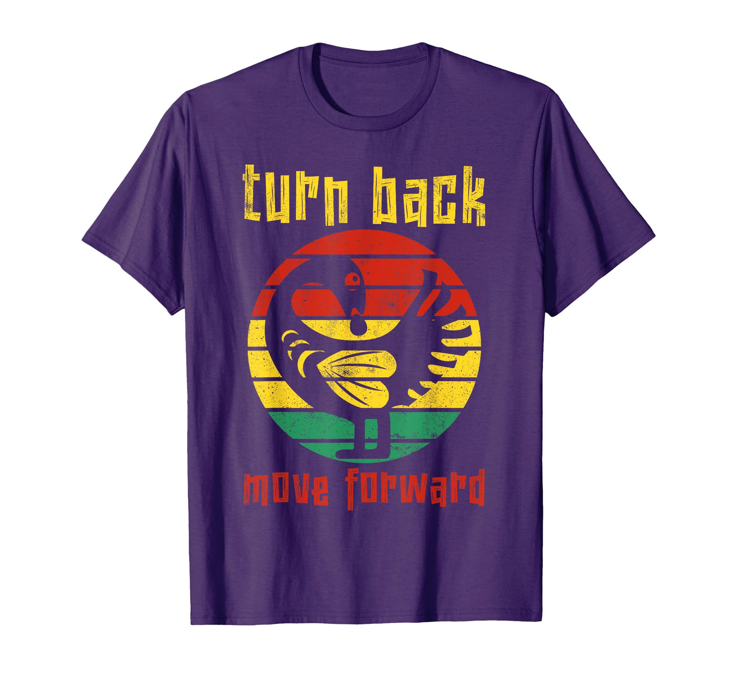 Turn Back Move Forward African Symbol Adinkra Sankofa T-Shirt