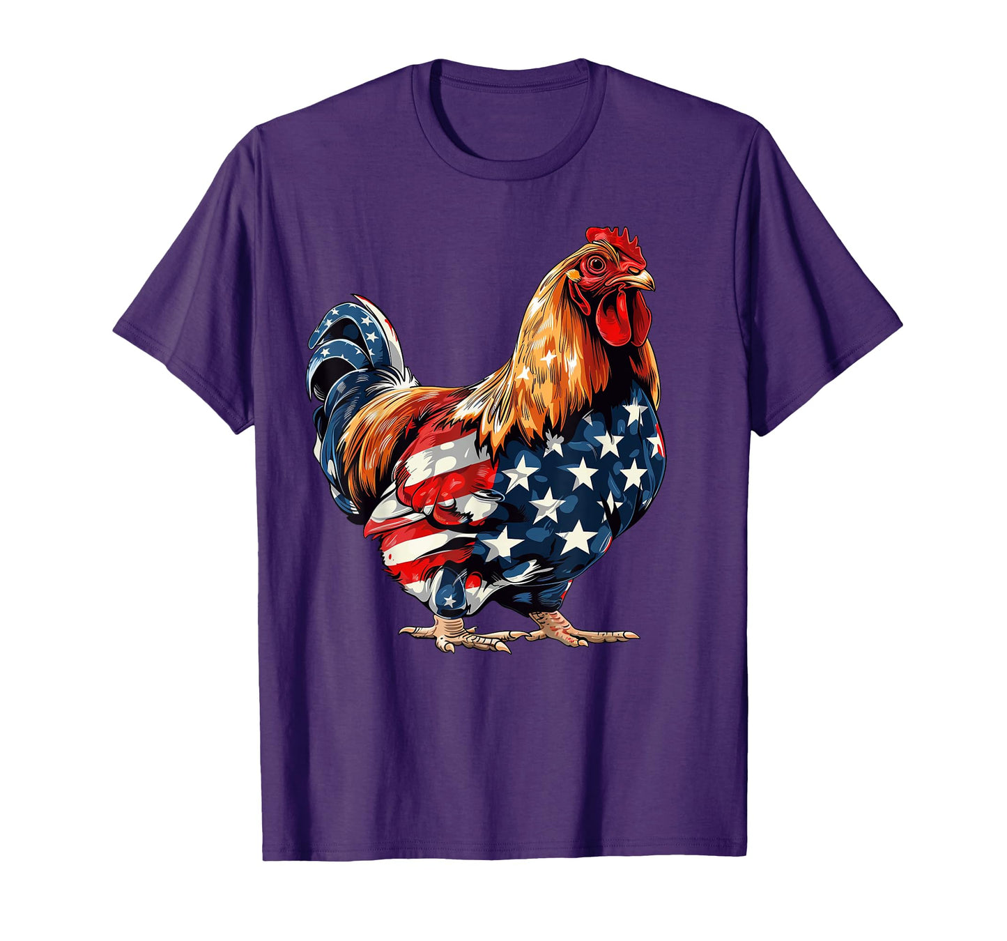 Chicken American Flag 4th of July Chicken Gifts for Men Kids T-Shirt