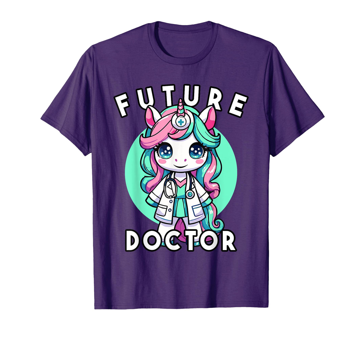 Future Doctor Girls Unicorn Medical Career Graphic T-Shirt