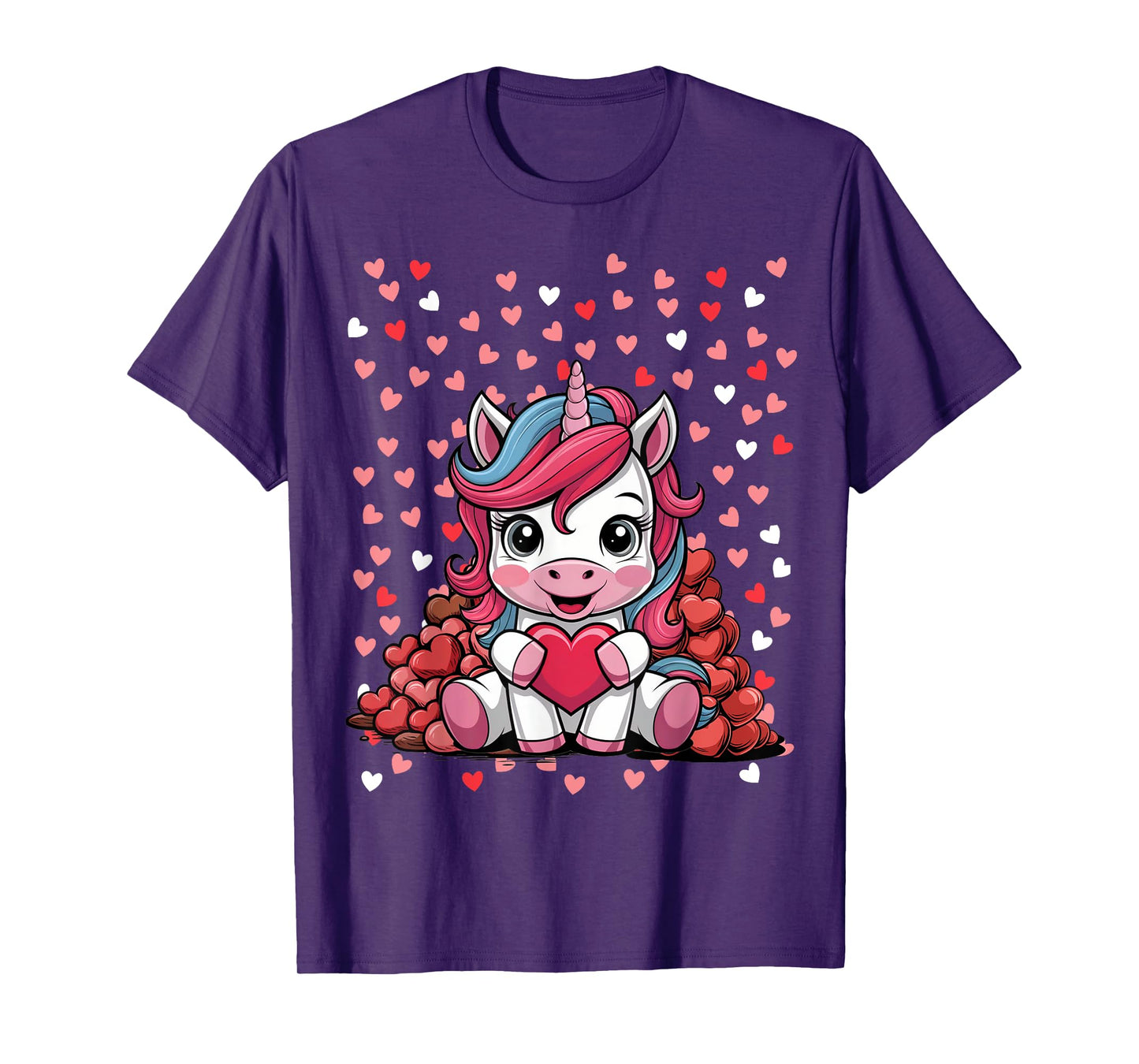 Valentines Outfit Idea For Kids Unicorn Themed Valentines T-Shirt