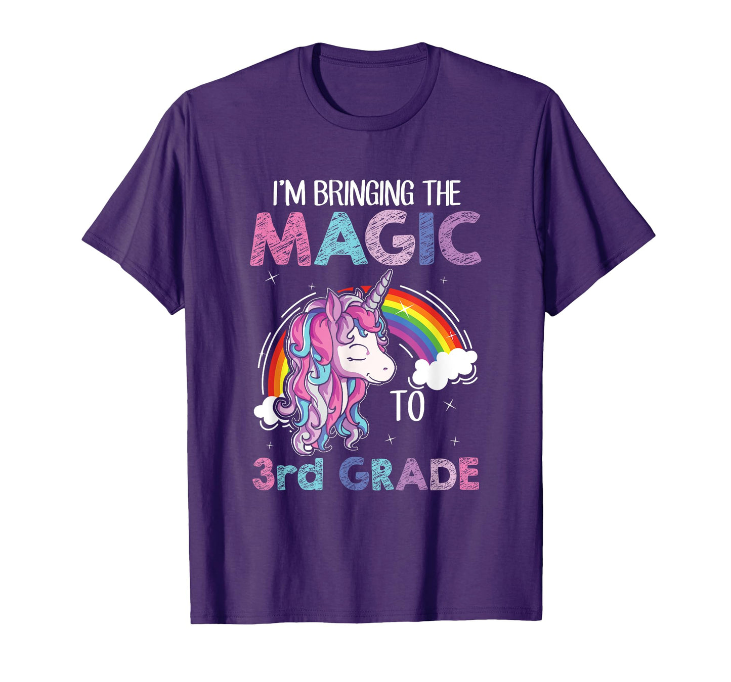 Unicorn 3rd Grade Girls Back to School Shirt Teacher Outfit T-Shirt