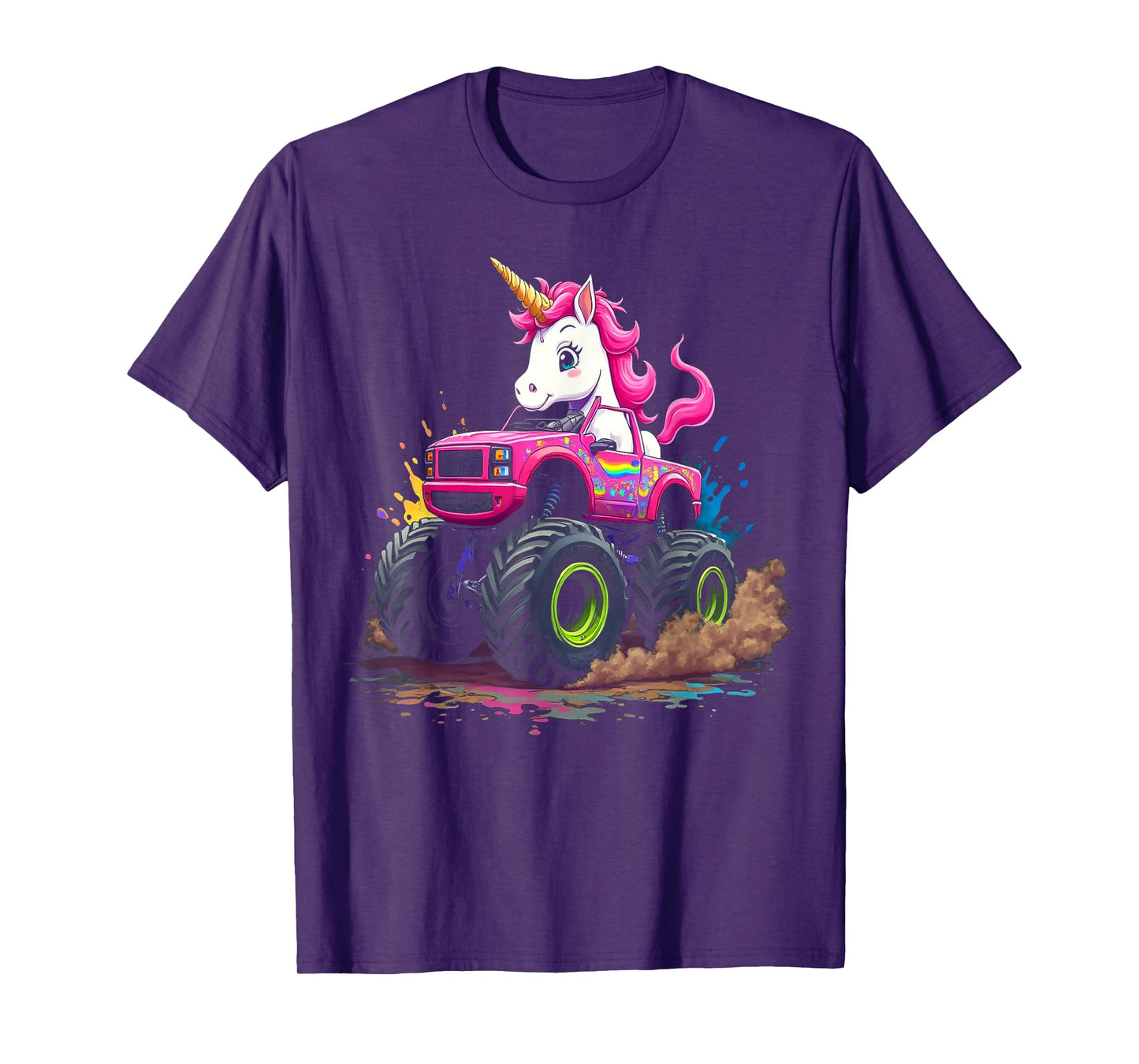 Monster Truck Unicorn Birthday Party Monster Truck Girl T-Shirt