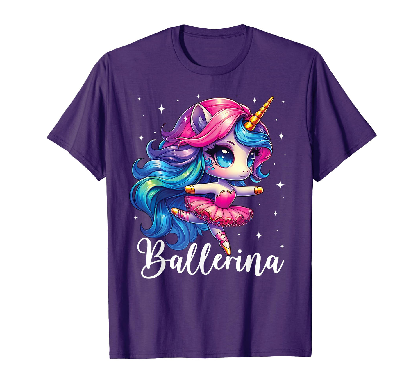 Ballerina Dancer Unicorn Girl Cute Ballet Kids Toddler T-Shirt