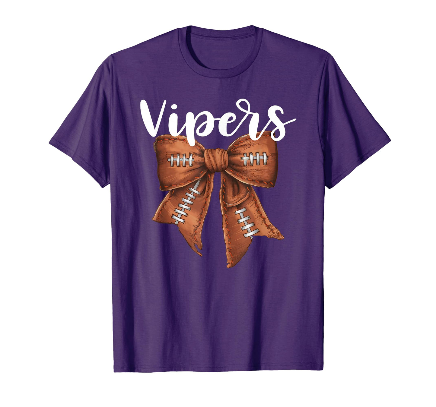 Vipers Football Bow School Spirit Team Mascot Game Night T-Shirt