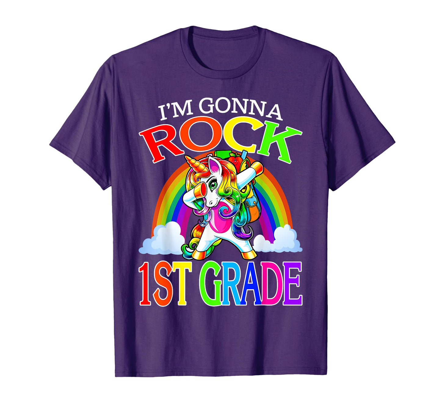 I'm Gonna Rock 1st Grade Unicorn Rainbow Back To School T-Shirt