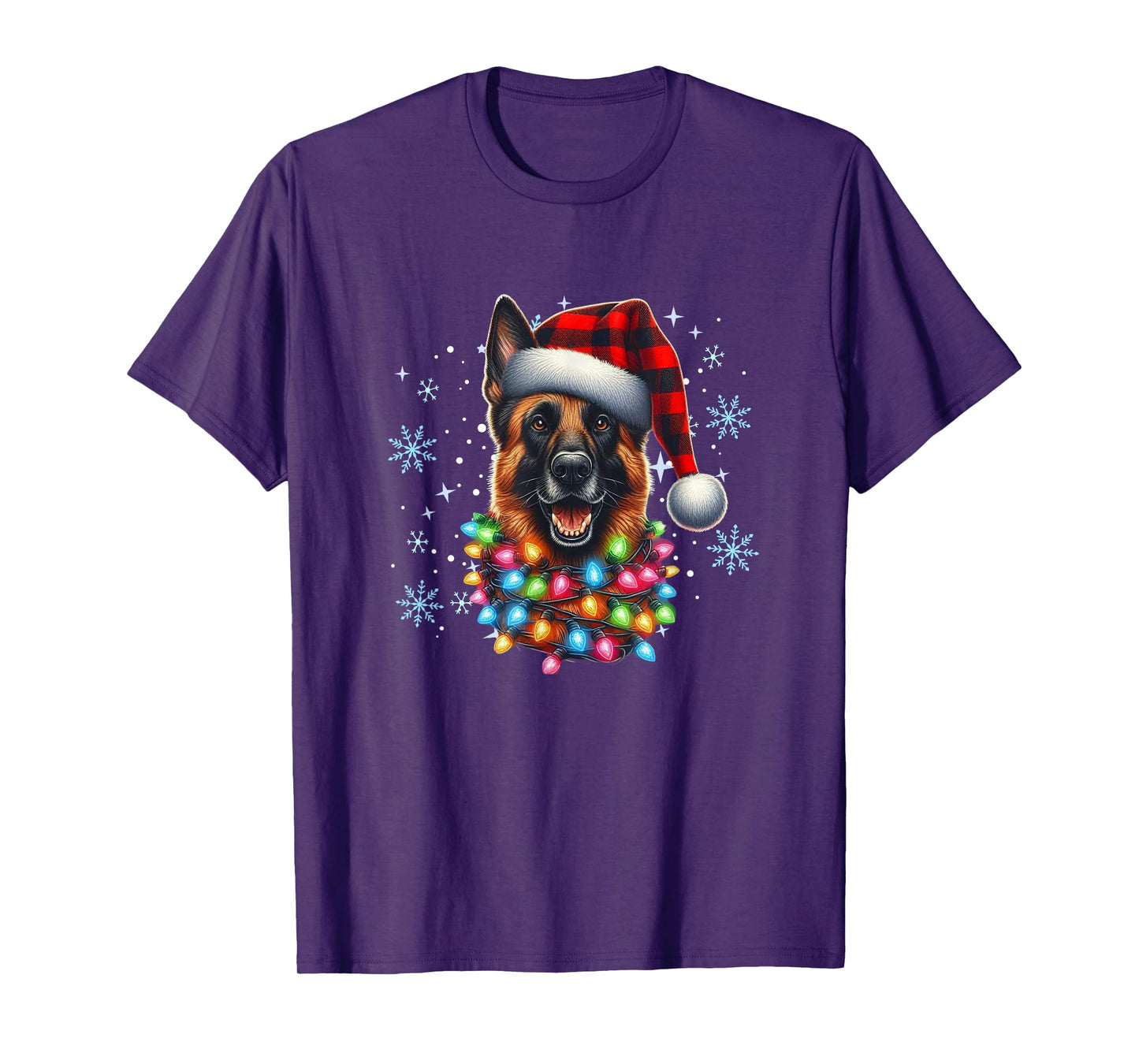 Belgian Shepherd Christmas Xmas Malinois Lover T-Shirt