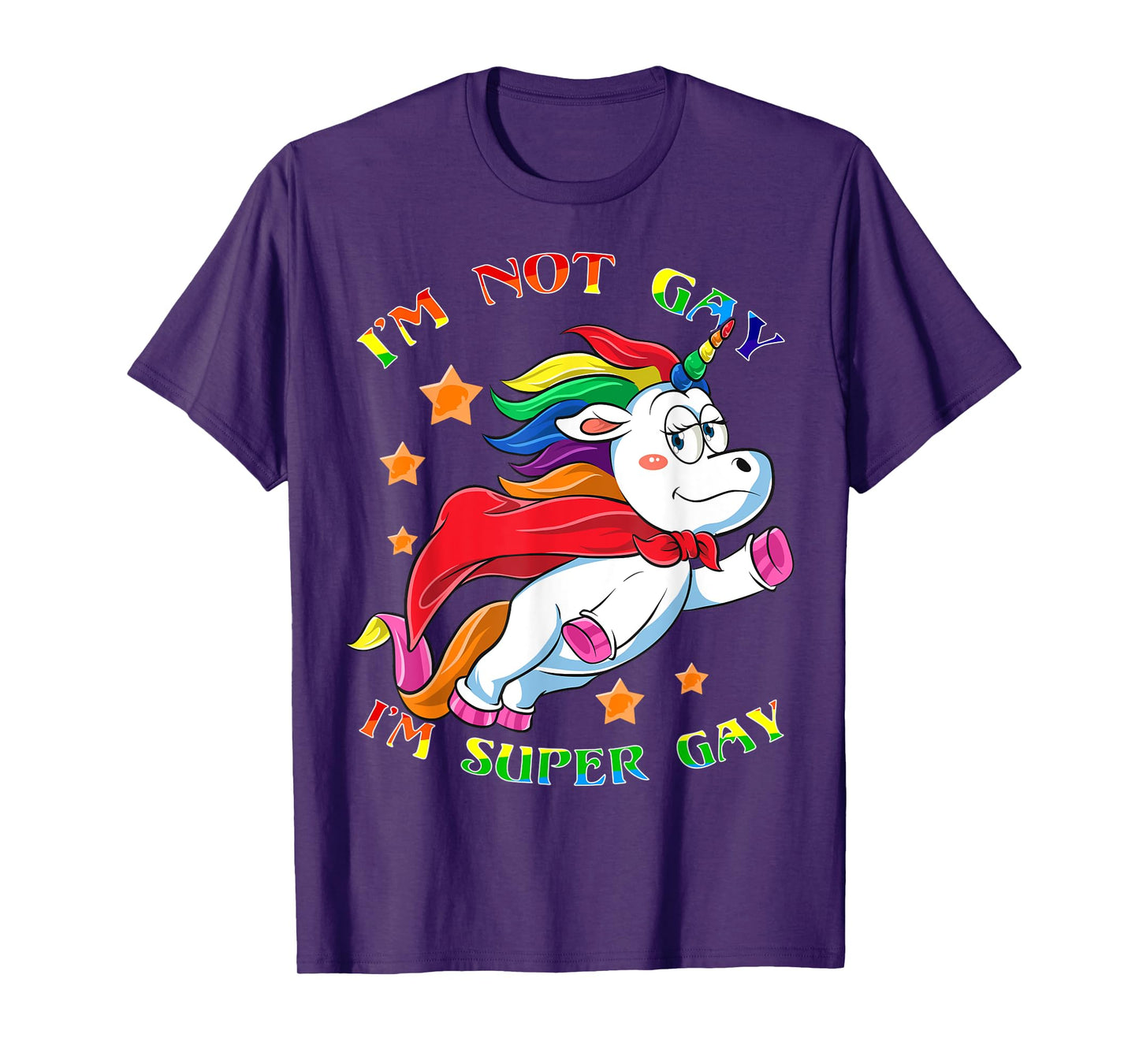Unicorn Pride LGBT Ich bin nicht schwul Ich bin super schwul T-Shirt