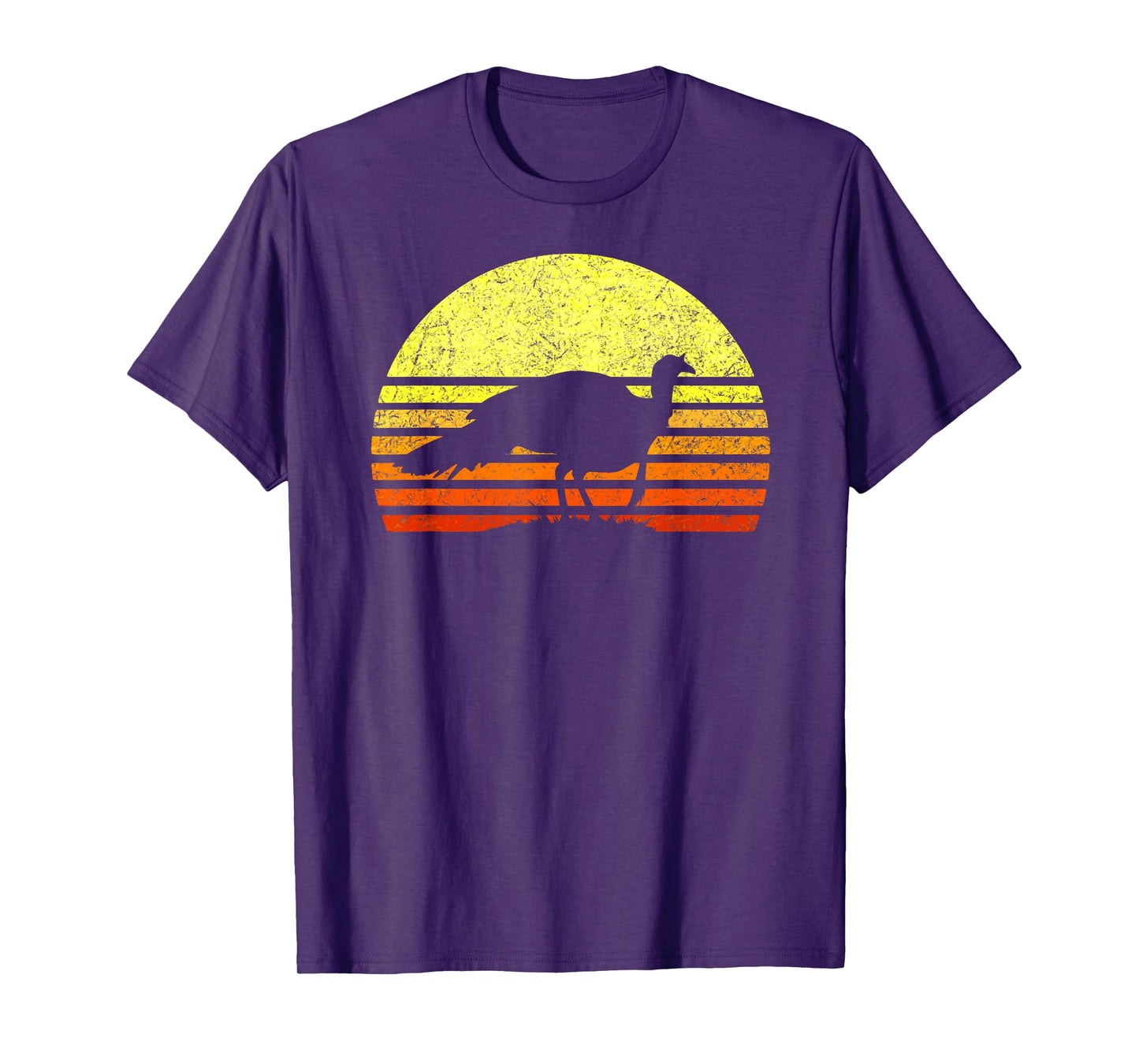 Turkey Hunting Retro Sunset Upland Bird Hunter Thanksgiving T-Shirt