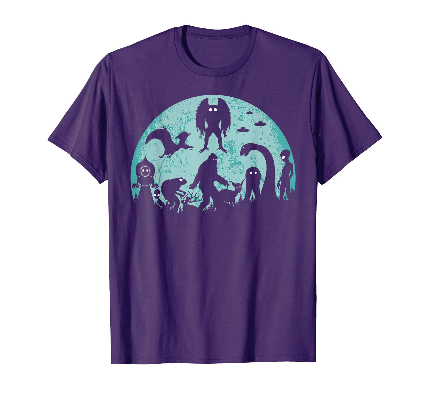 Bigfoot Loch Ness Monster Mothman And Aliens Funny Cryptid T-Shirt