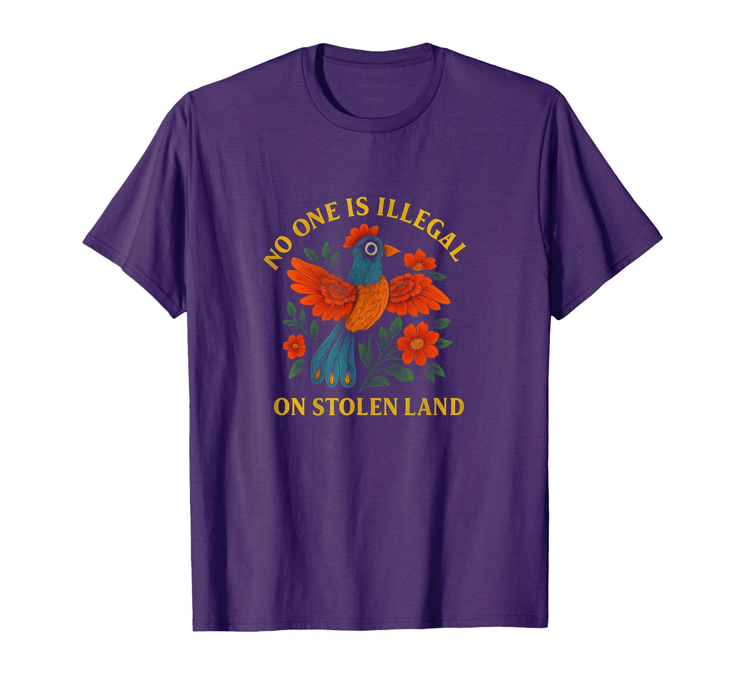 No-One Is Illegal On Stolen Land Native Americans Vintage T-Shirt