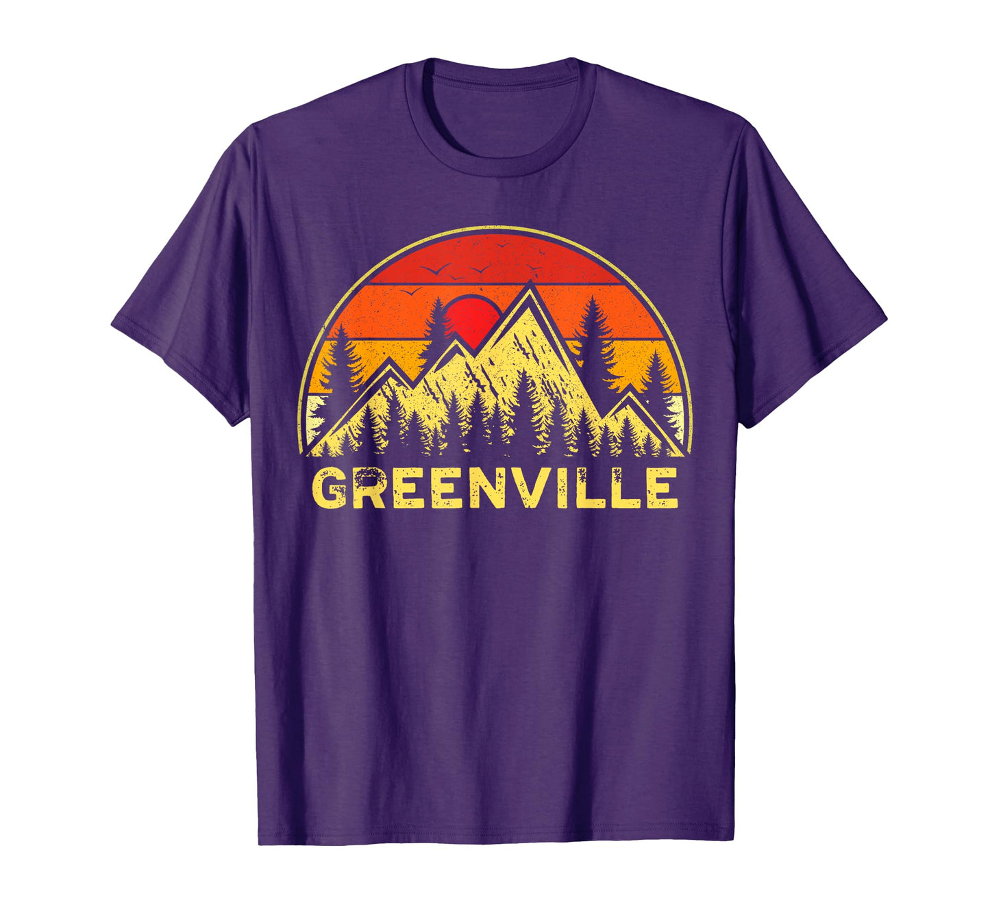 Retro Greenville South Carolina SC Mountains Hiking Souvenir T-Shirt