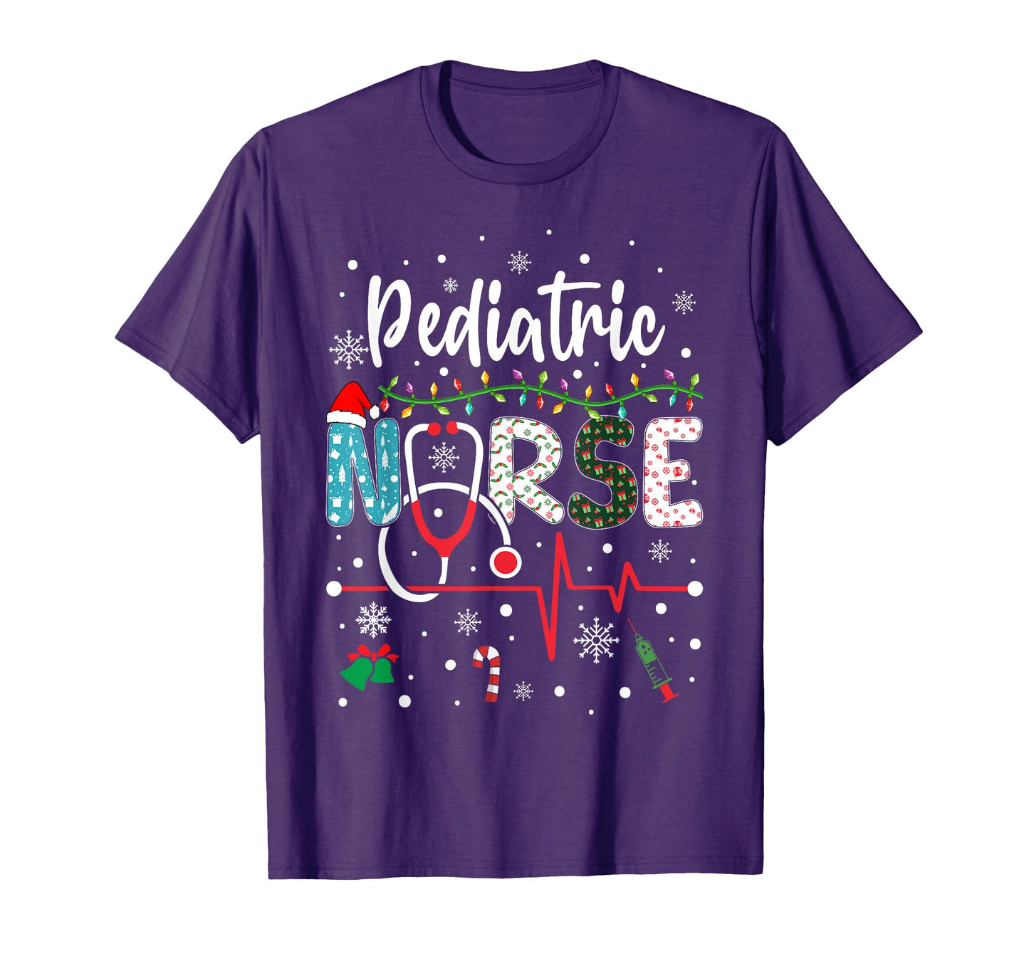 Merry Christmas Nurse Pediatric Nurse Christmas T-Shirt