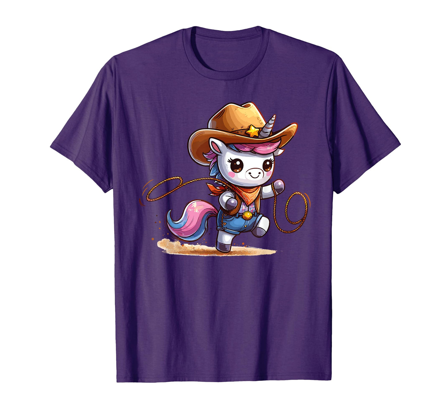 Western Rodeo Cowboy Hat Unicorn Texas Animals T-Shirt