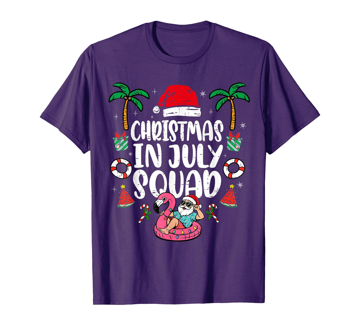 Christmas In July Squad Funny Summer Vacation Men Women Kids T-Shirt