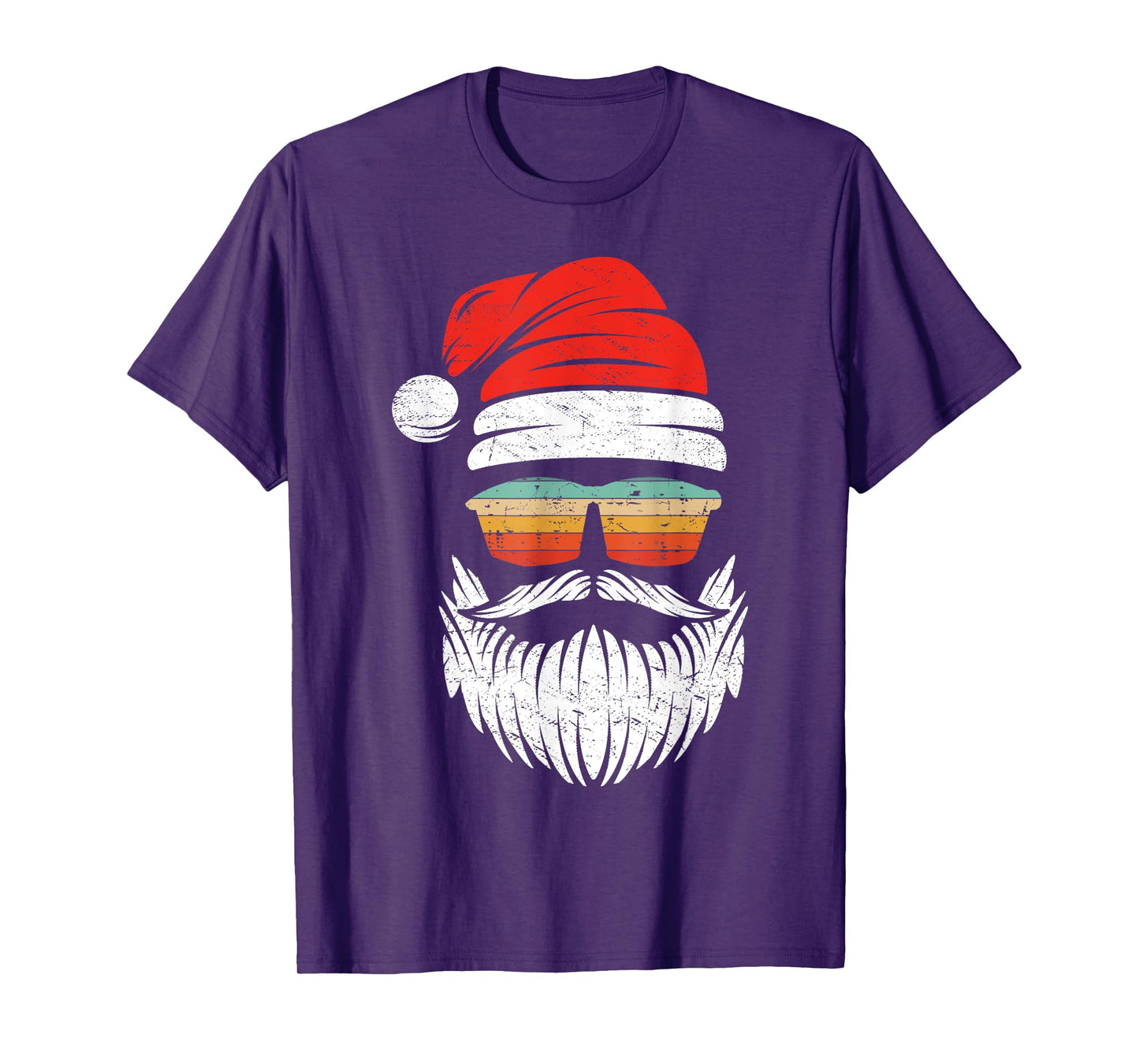 Santa Face Retro Sunglasses Christmas Xmas Men Women Kids T-Shirt