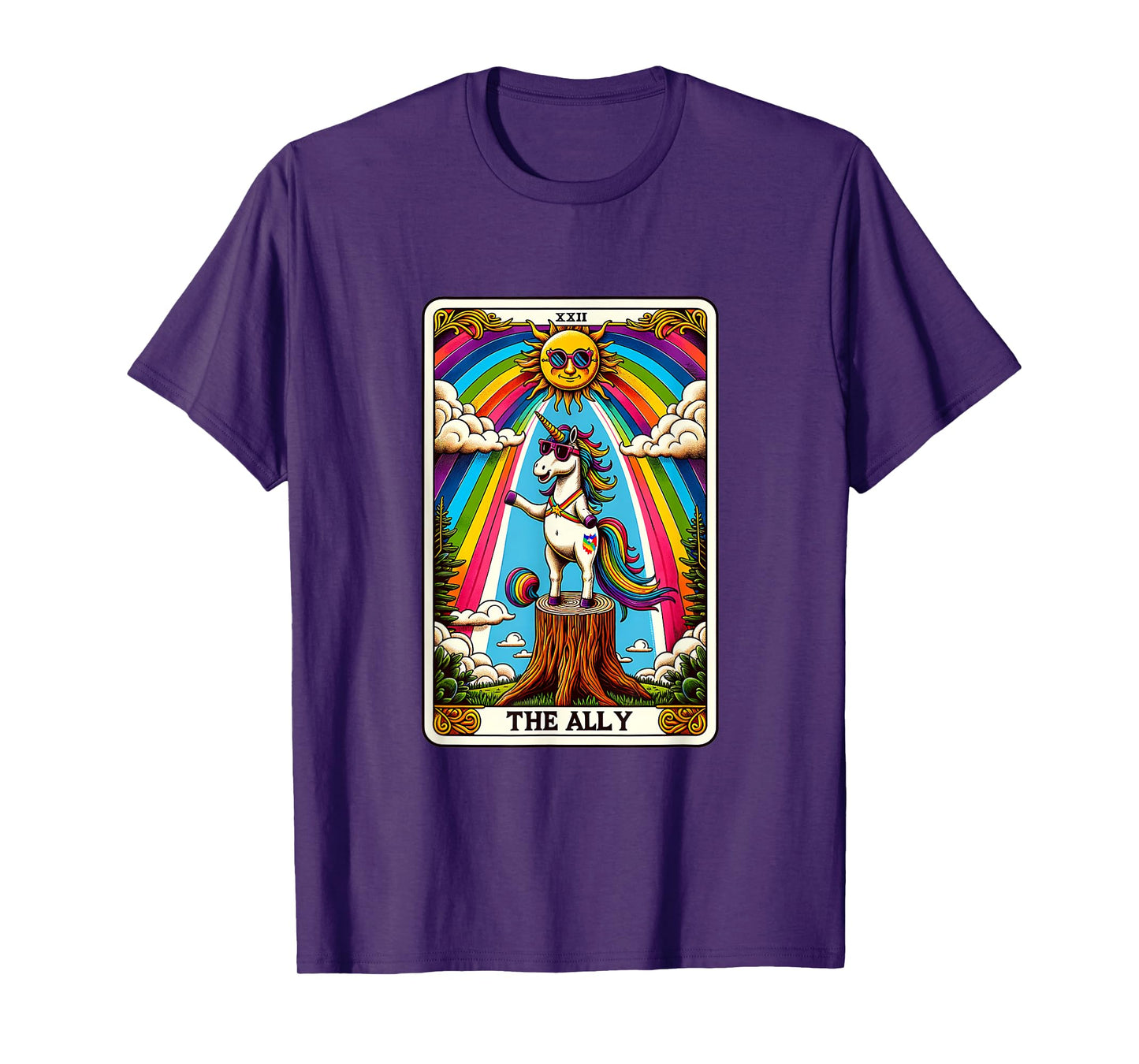 Ally Unicorn Pride Tarot Card LGBTQ Pride Gay, Funny LGBTQ T-Shirt