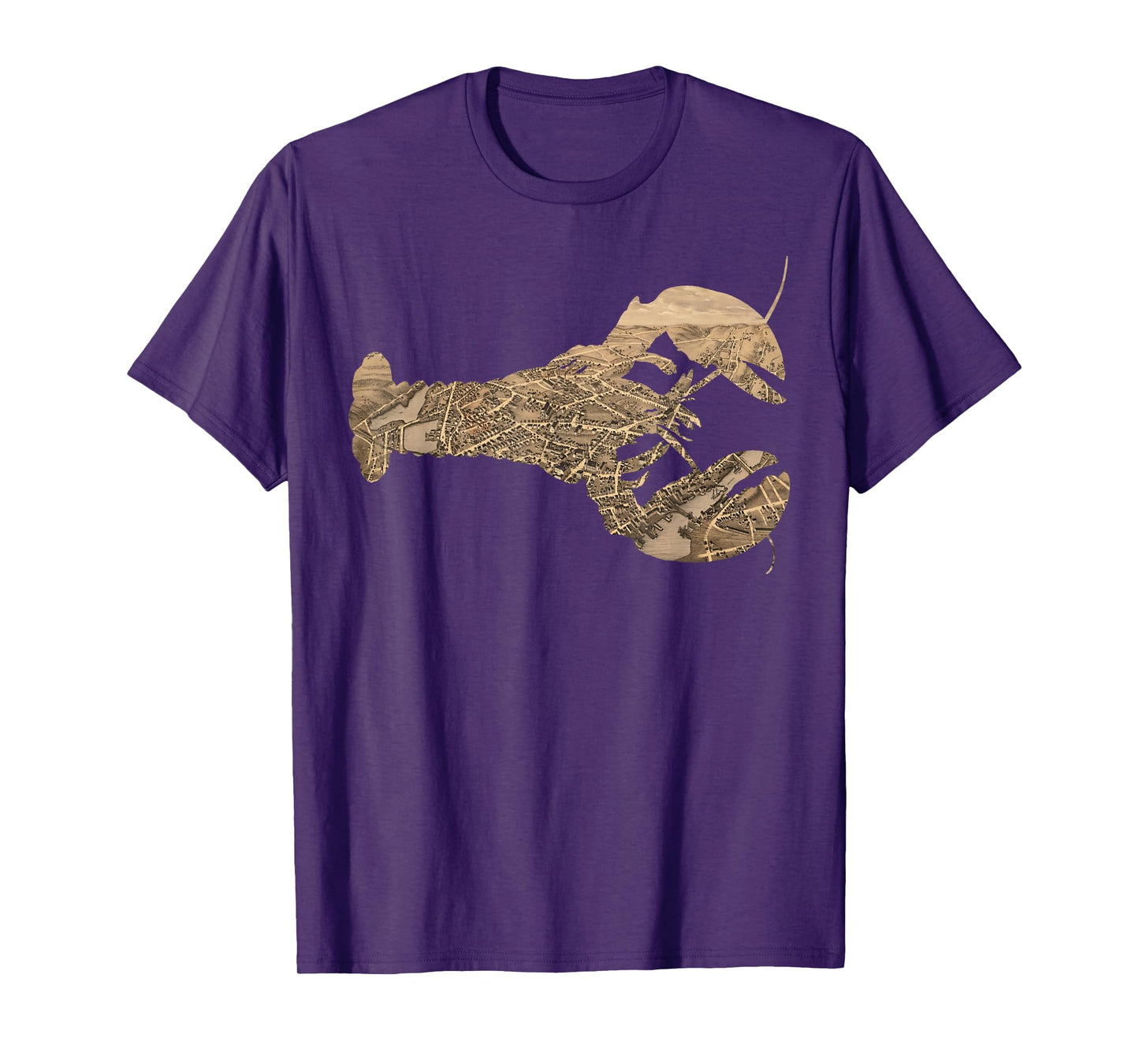 New London CT Lobster Map Silhouette T-Shirt
