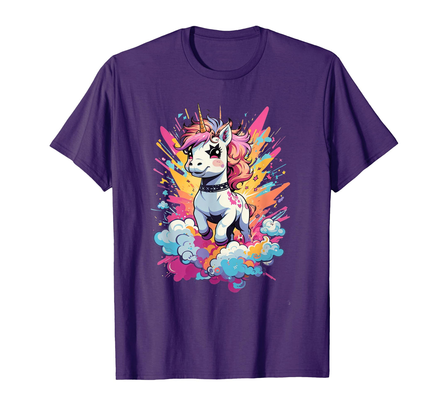 Punk Rock Unicorn - Tattooed Rhythms & Mythical Vibes Music T-Shirt