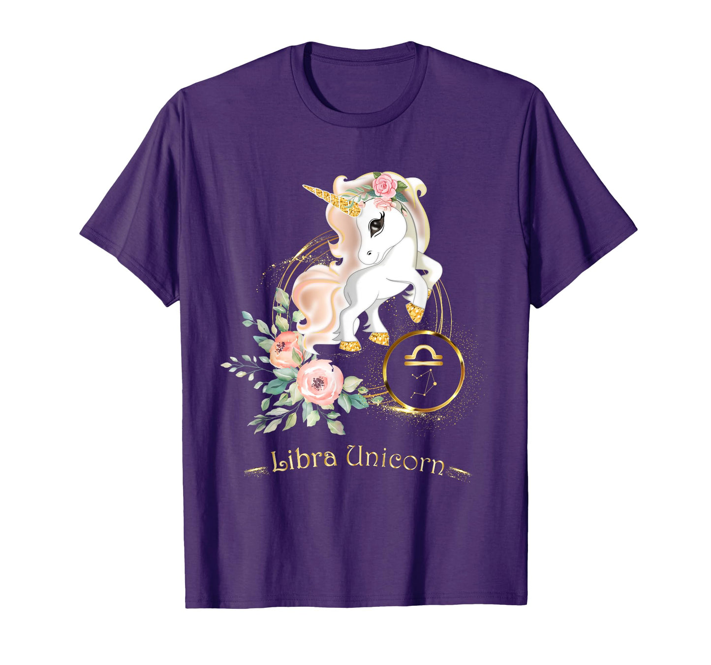 Libra Shirt Zodiac Unicorn Sign Astrology for Women Kids T-Shirt