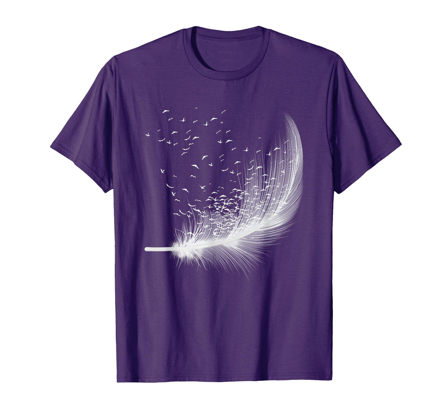 Bird Feather Silhouette Image Birdwatcher Birdwatching Lover T-Shirt
